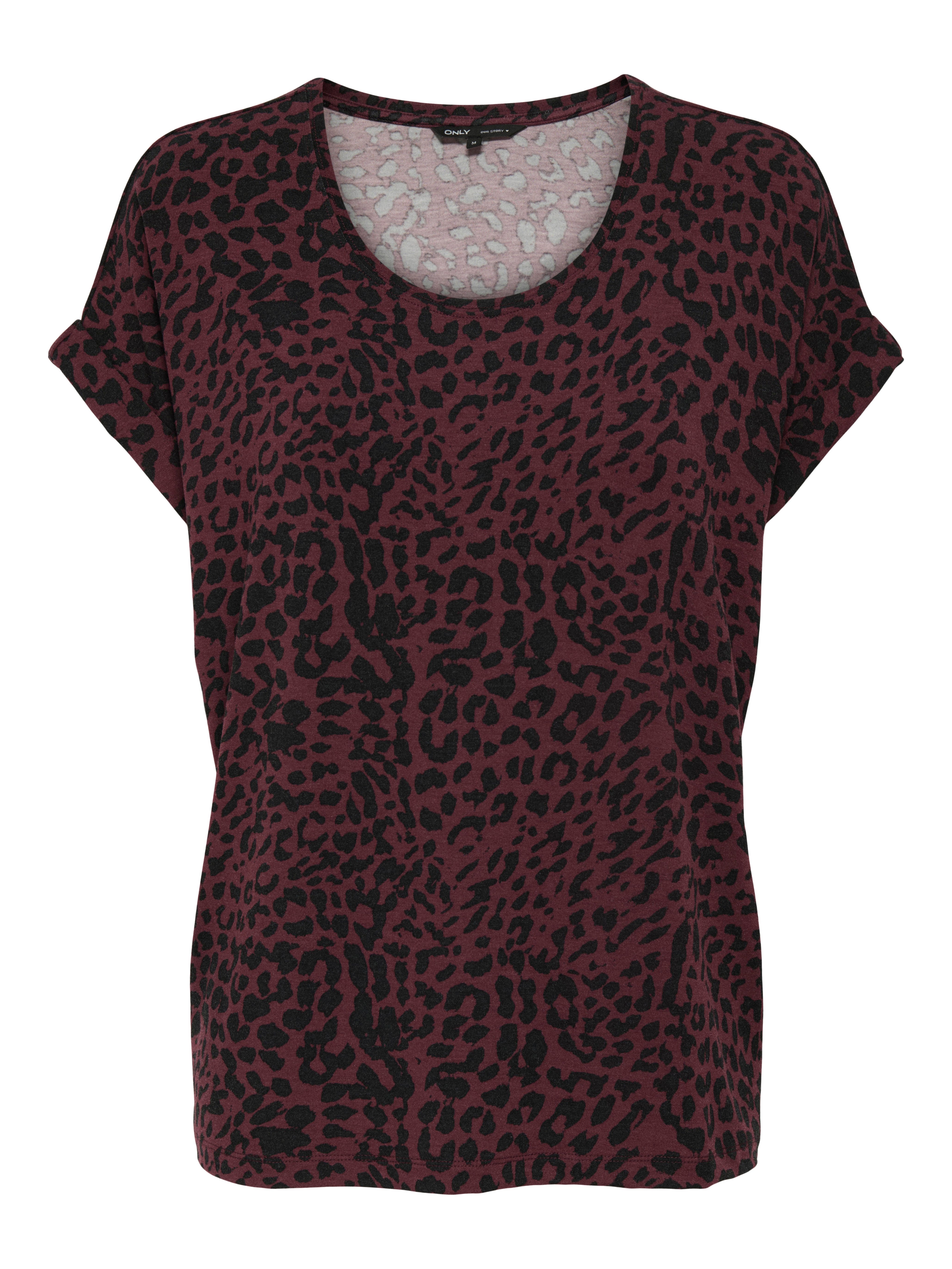 ONLY Kurzarmshirt ONLMOSTER – Shirt mit Animal-Print und lockerem Schnitt a günstig online kaufen