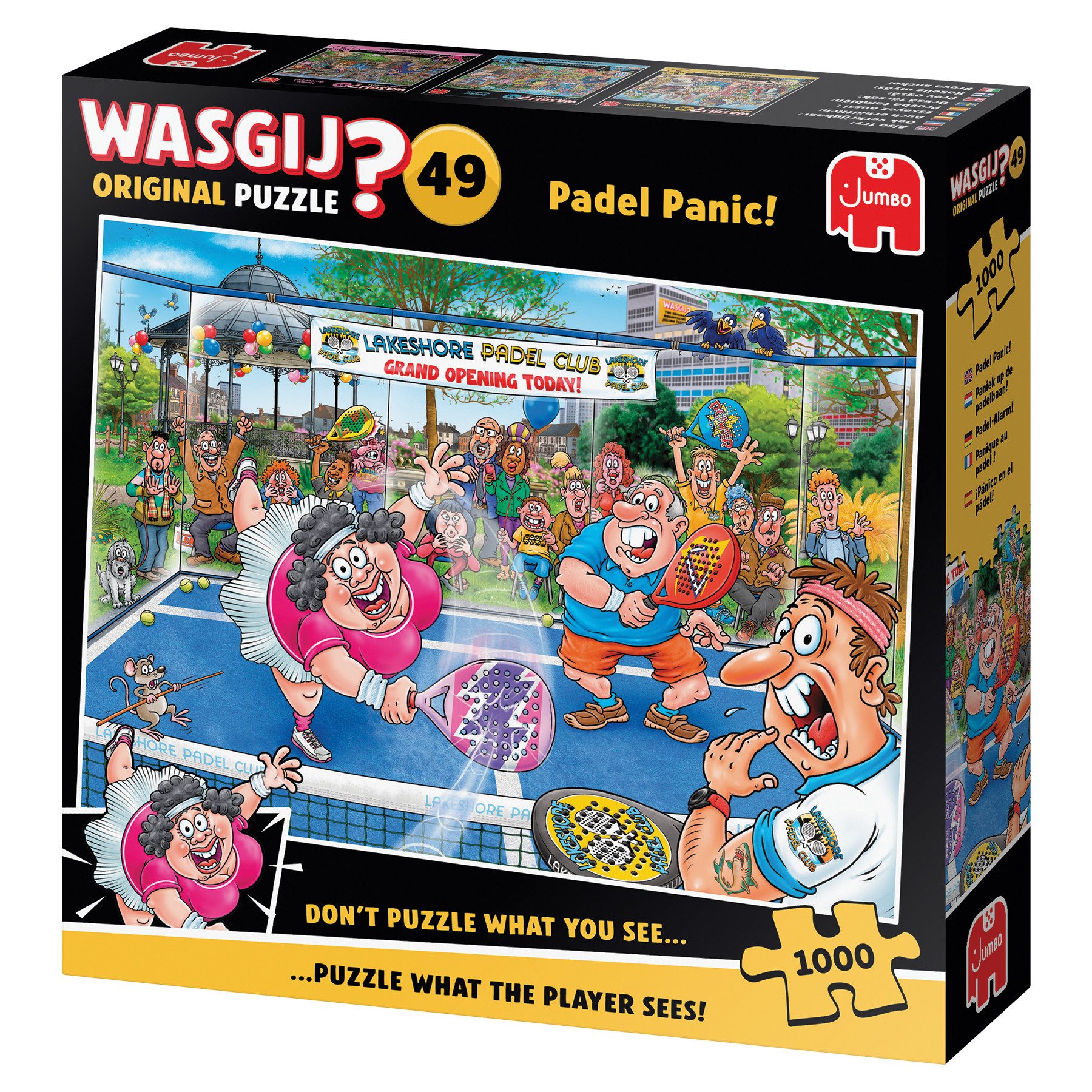 Jumbo Spiele Puzzle Wasgij Original 49, Padel Alarm, 1000 Teile Puzzle, 1000 Puzzleteile