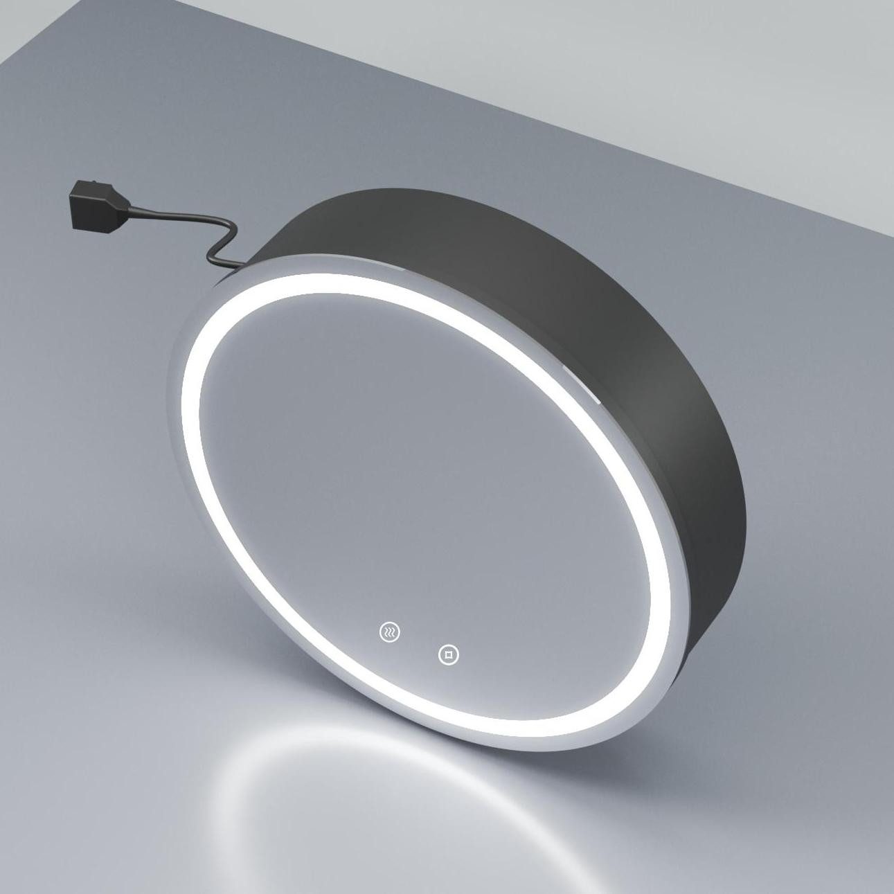 WDWRITTI Badezimmerspiegelschrank Rund 60 mit Beleuchtung Spiegelschrank Ba günstig online kaufen