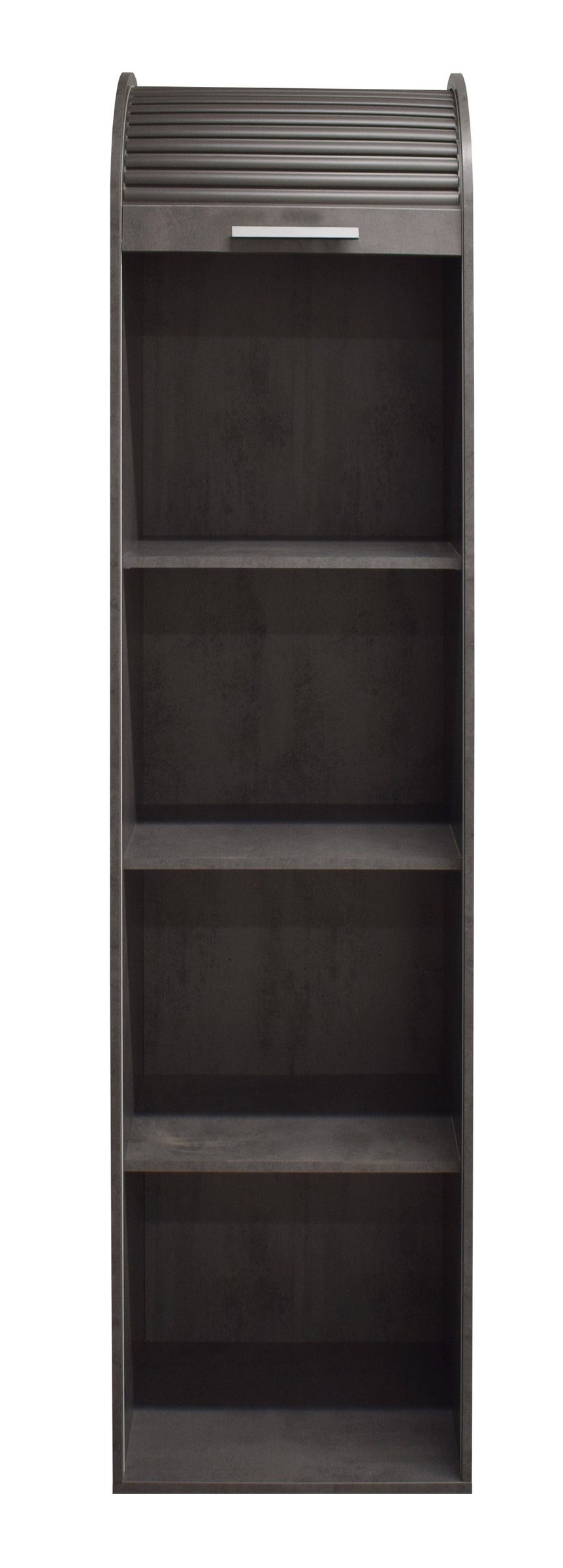 möbelando Jalousieschrank Jalousieschrank (BxHxT: 46x192x44 cm) in graphit / graphit mit 2 Einlegeböden