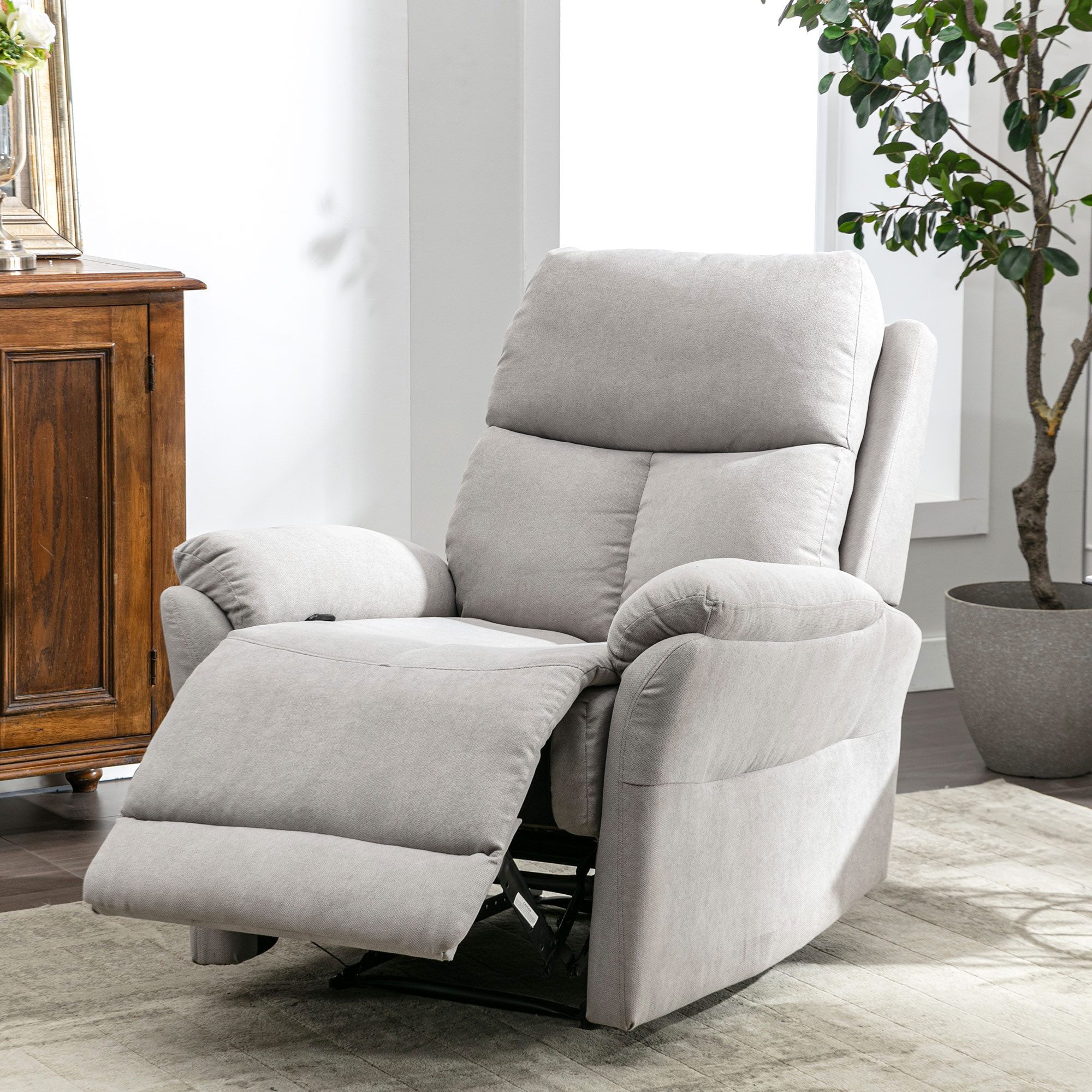 OKWISH TV-Sessel mit Liegefunktion,Relaxsessel mit Stoffbezug,Fernsehsessel günstig online kaufen