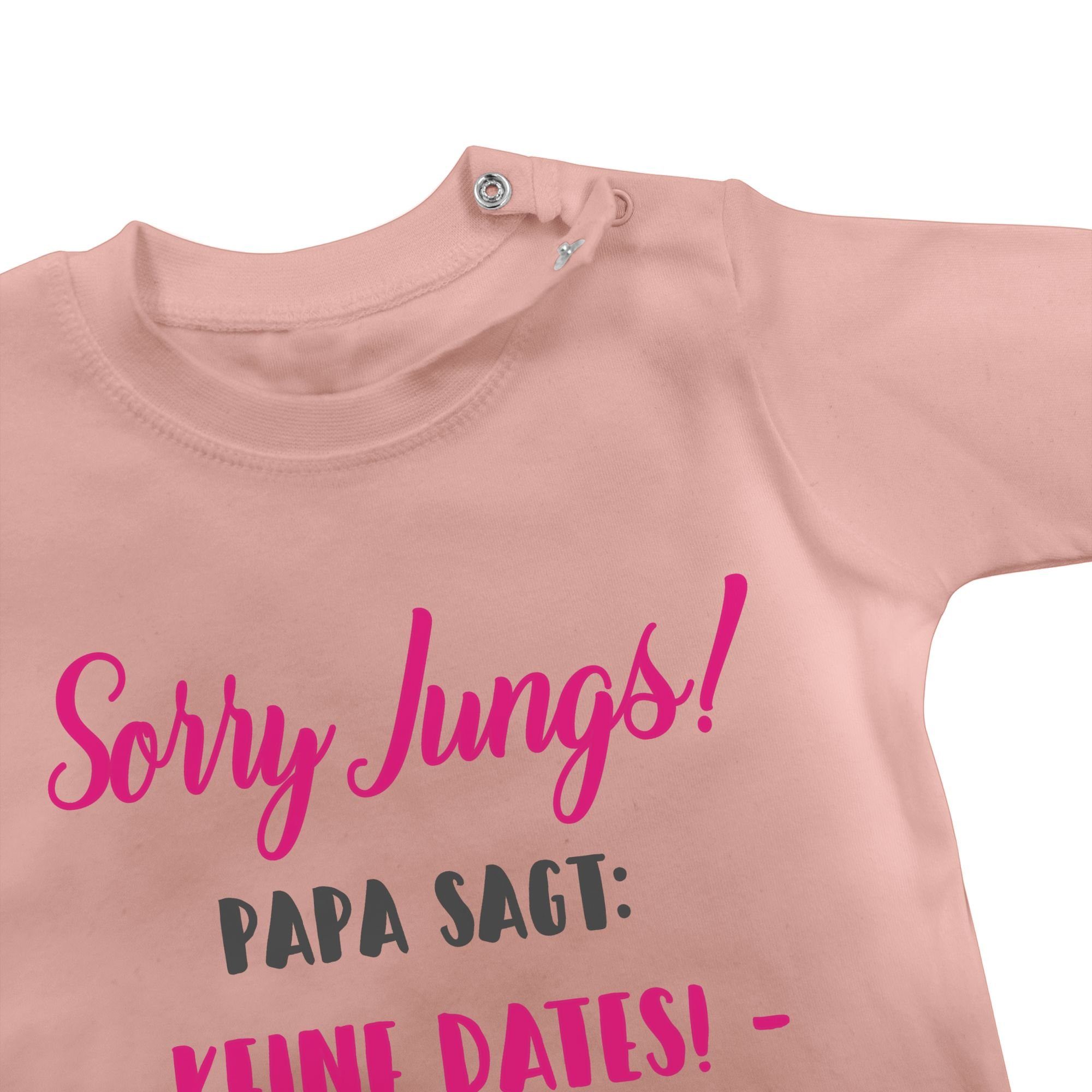 Shirtracer Baby Sorry 1 Papa Babyrosa sagt keine T-Shirt Dates Sprüche Jungs