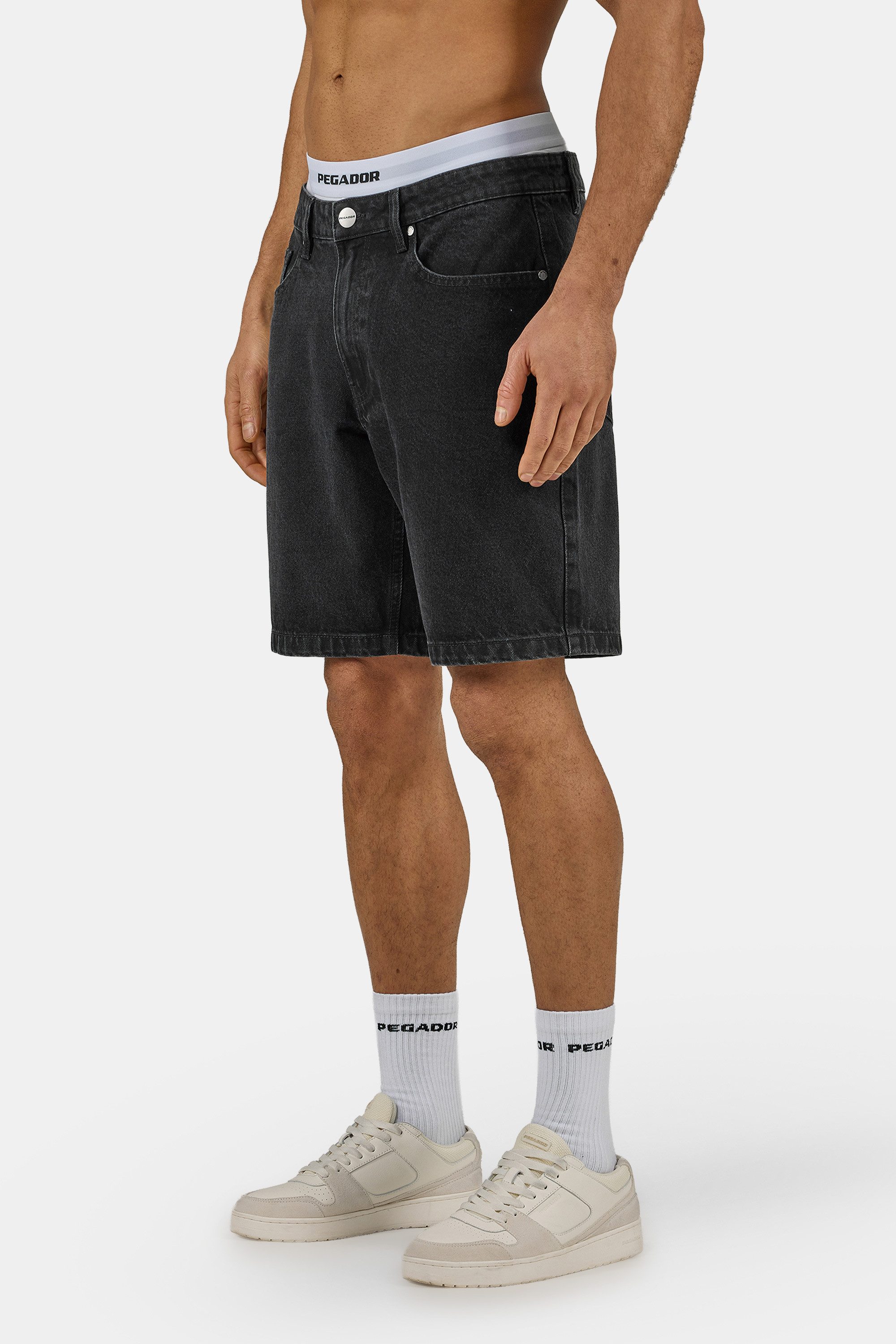 PEGADOR Jeansshorts Bostic Jeans Shorts Baumwolle, regular fit