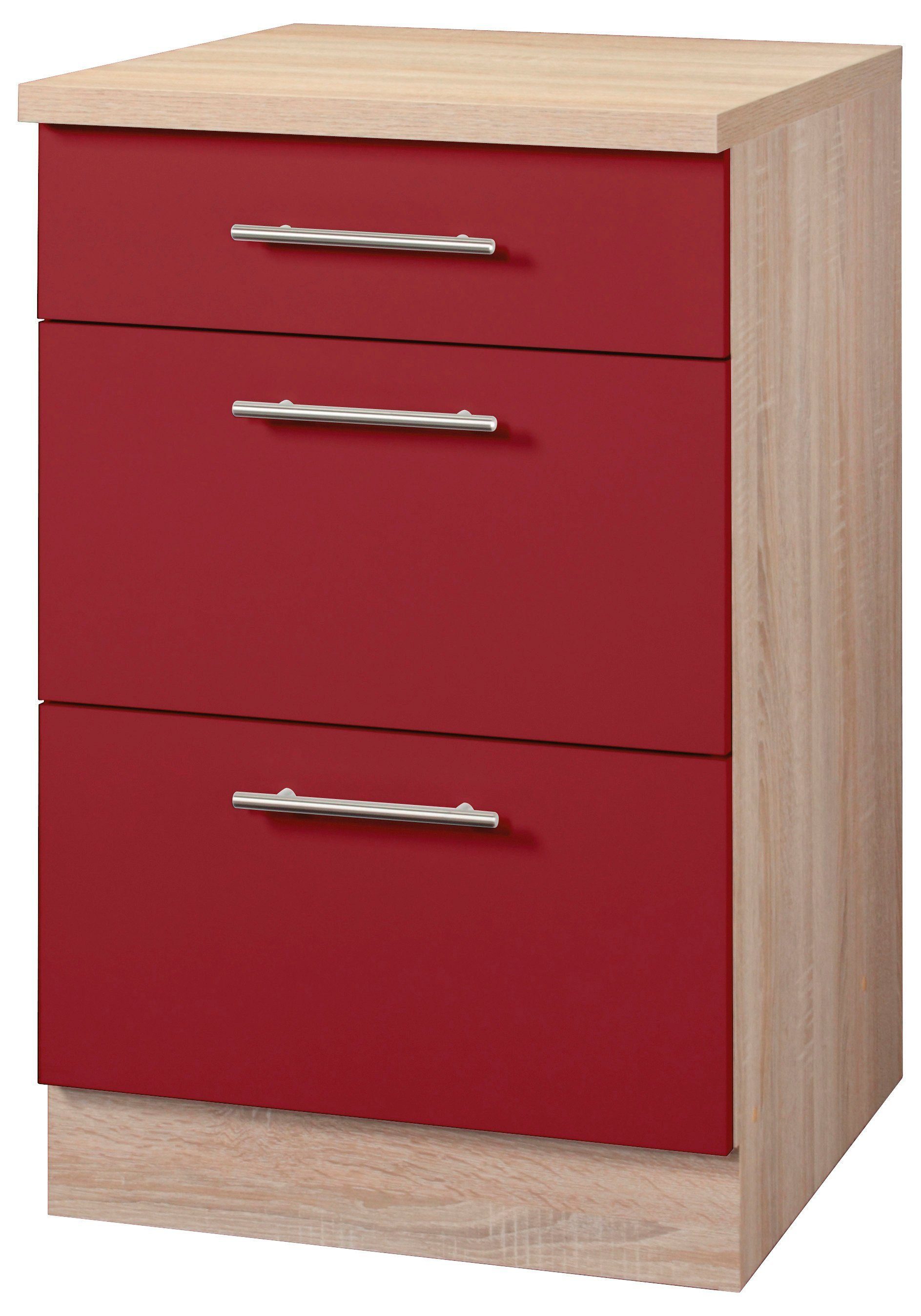 wiho Küchen Unterschrank Montana 50 cm breit mit 2 Auszügen