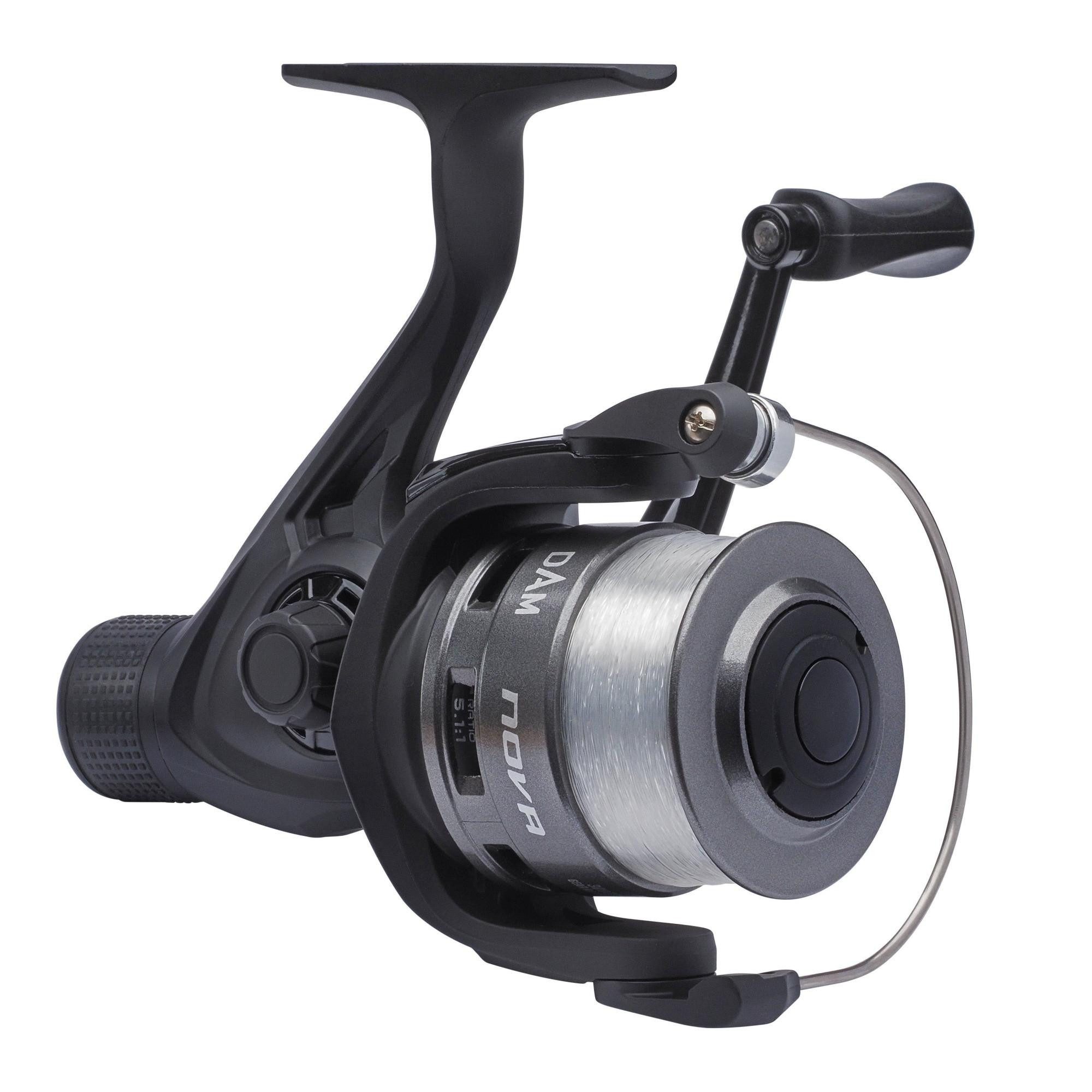 DAM Fishing Freilaufrolle Quick Nova RD Spinning Reel Rolle mit Schnur in 4 Größen)