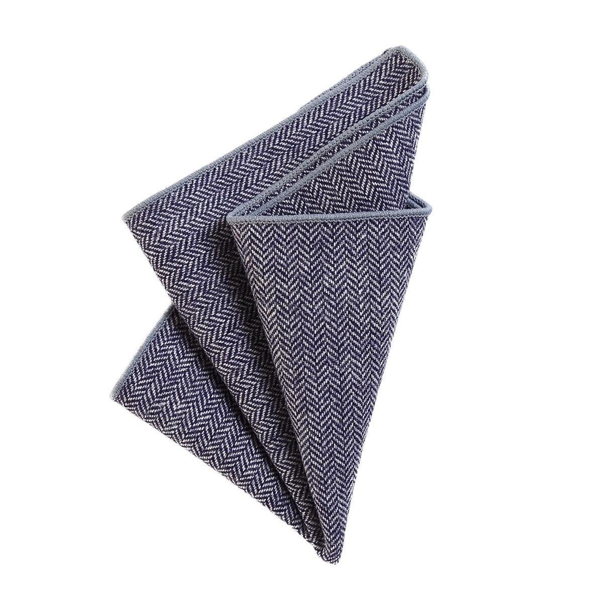 DonDon Einstecktuch DonDon Herren Einstecktuch Taschentuch 23 x 23 cm Baumwolle Tweed, (Packung, 1-St), zum Falten, kariert, Tweed-Look blau