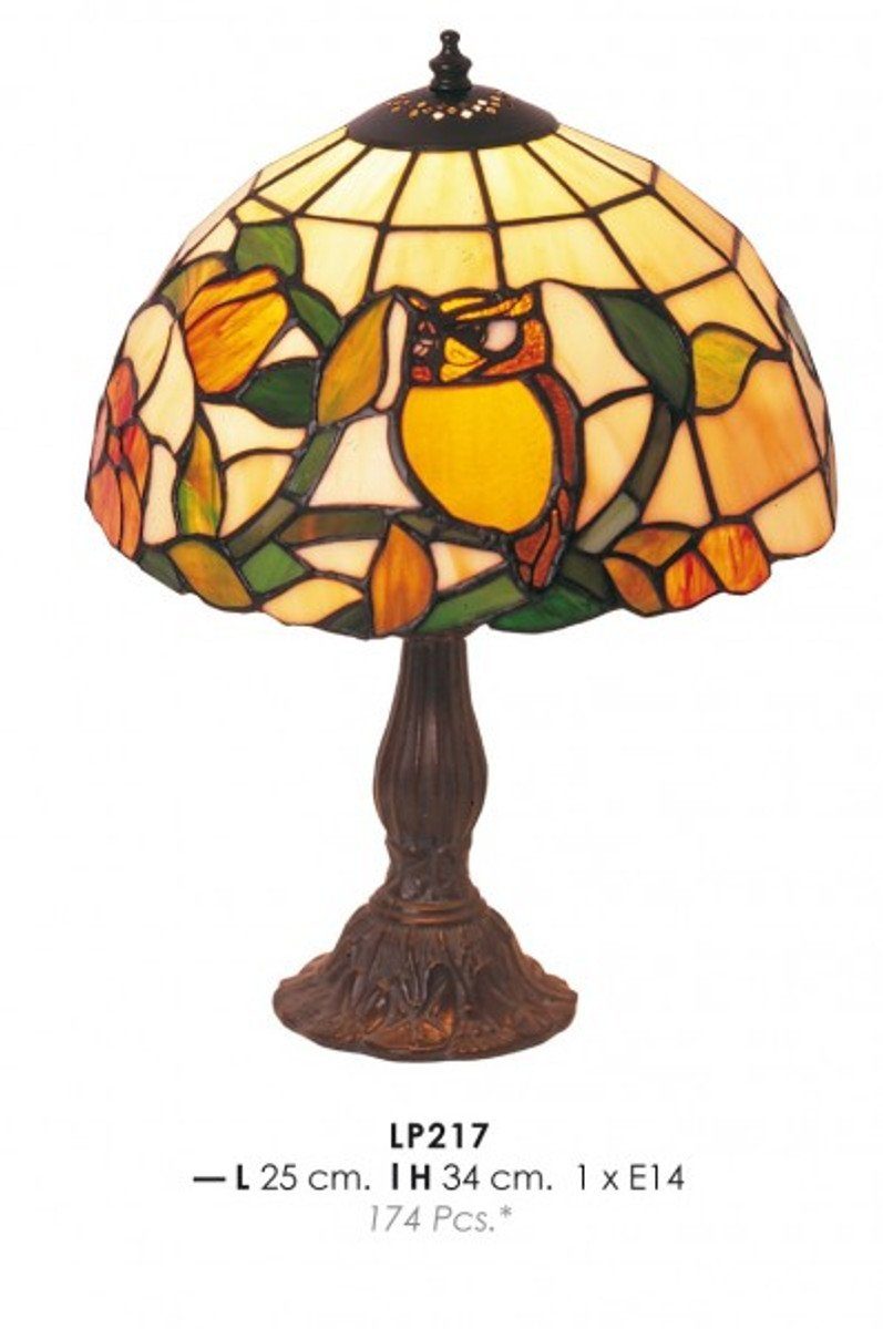 Casa Padrino Tischleuchte Tiffany Tischleuchte Ø 25 x H. 34 cm - Tiffany Ho günstig online kaufen