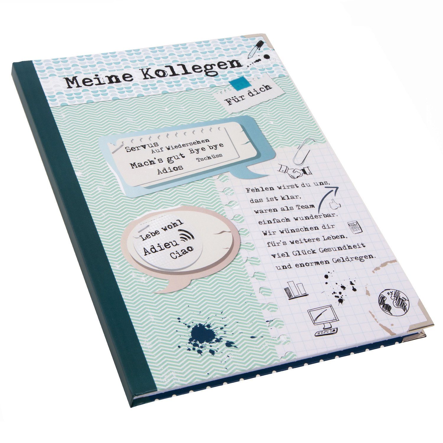 Logbuch-Verlag Notizbuch Kollegenbuch DIN A4 mit Metallecken