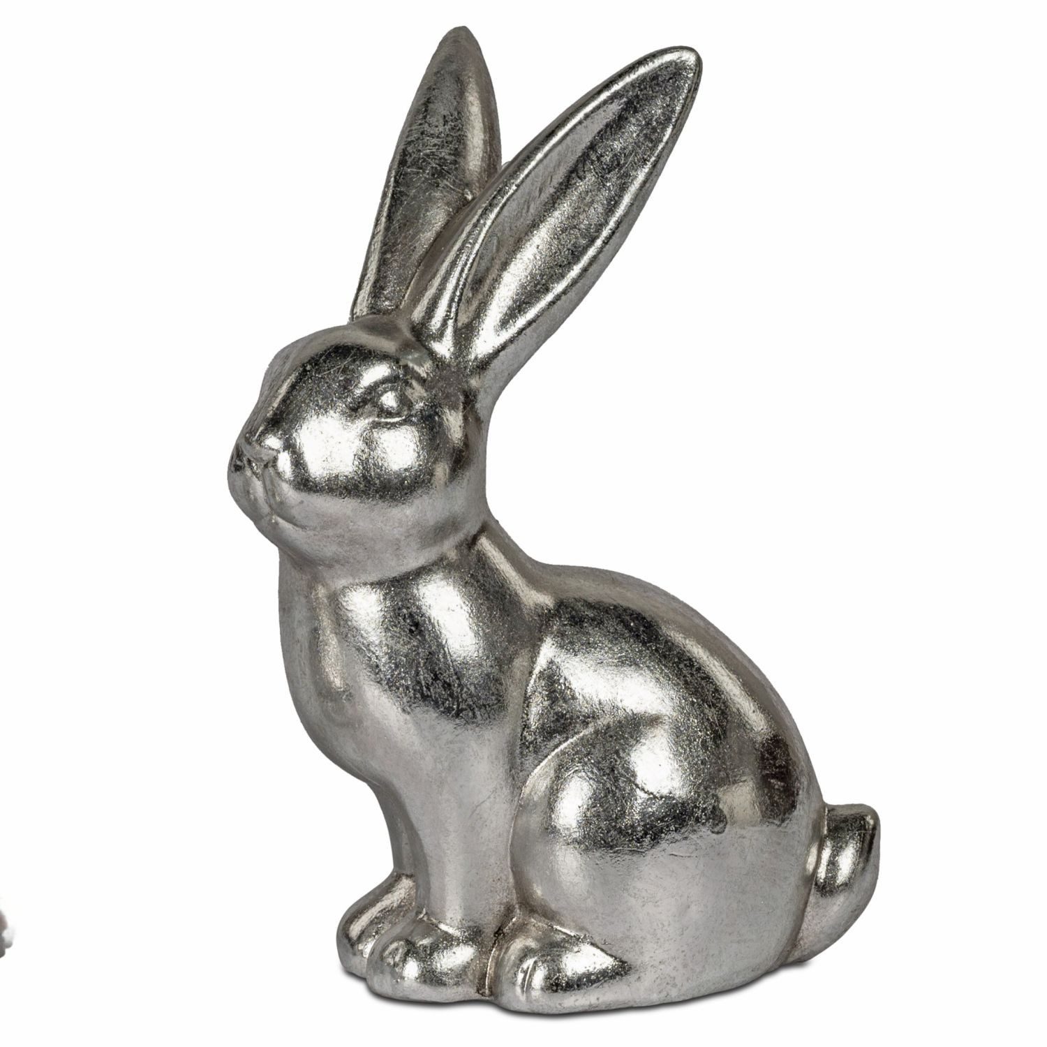 formano Dekofigur Osterzeit, Höhe: 21cm, Farbe: Silber, Motiv: Hase