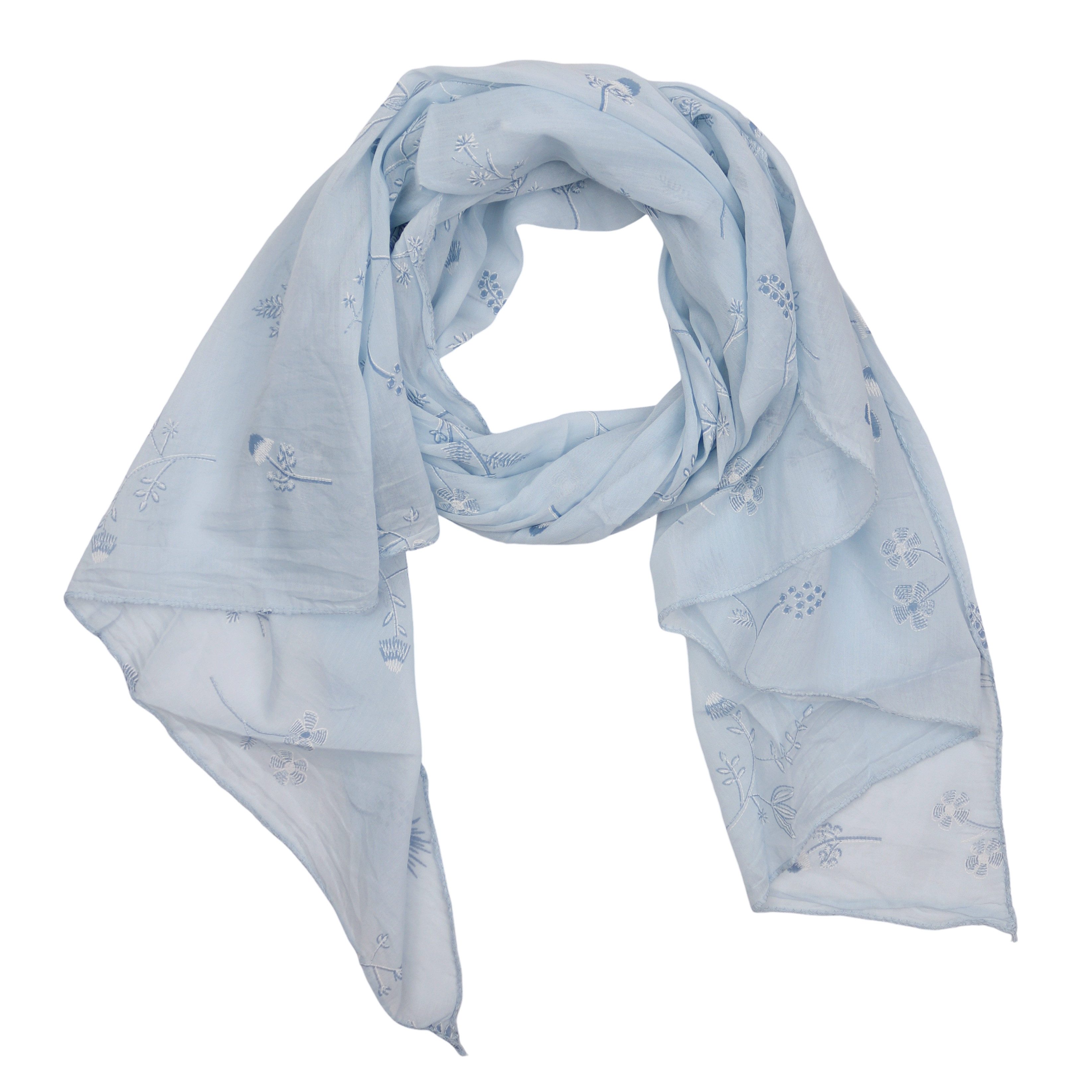 Modeschal Asymmetrischer Schal, Made in Italy 20% Seide 80% Baumwolle
