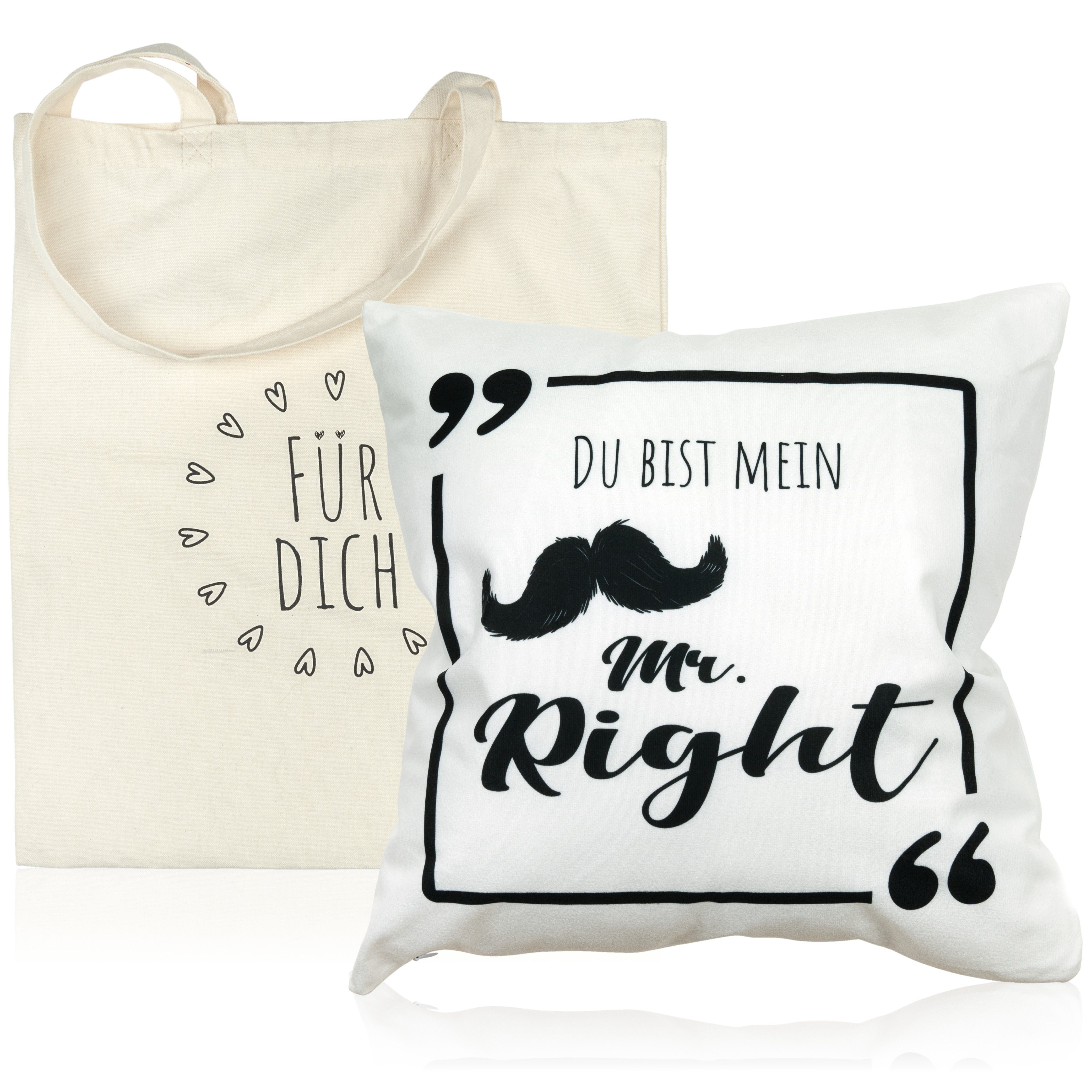 ILP Dekokissen Kissen mit für Geschenktasche mit Spruch deinen Geschenk Schatz, Mann