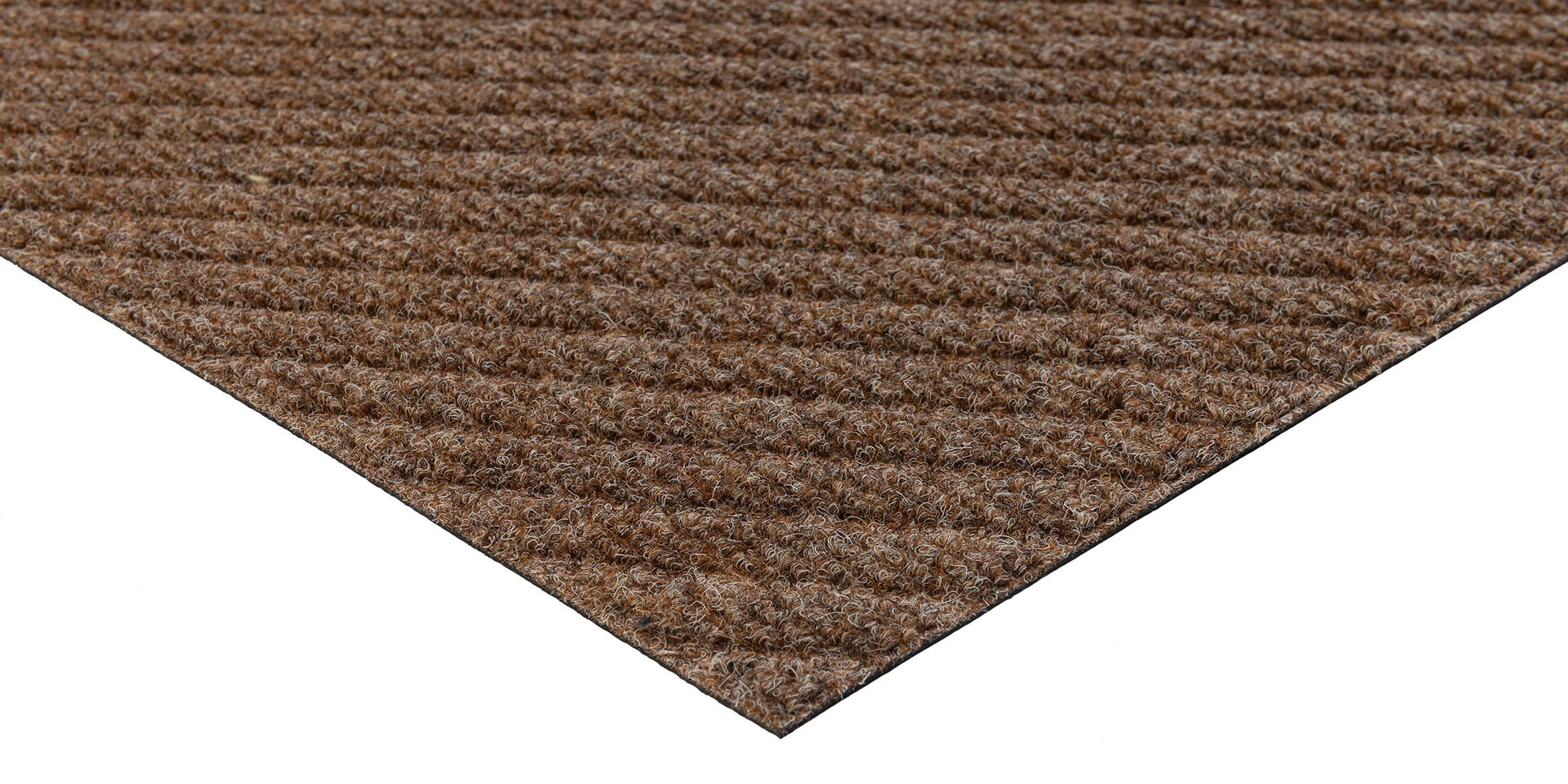 Fußmatte DUNE Stripes wash+dry taupe, mm Kleen-Tex, by 8 rechteckig, Höhe