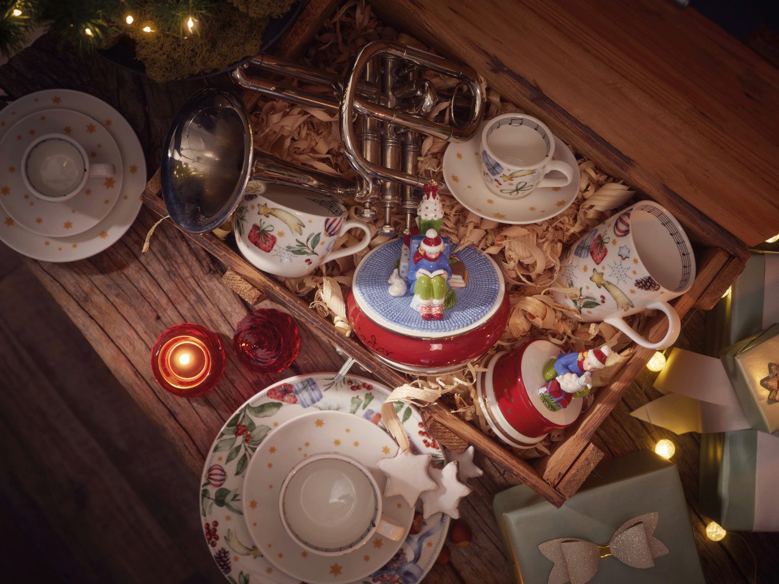 Hutschenreuther Keksdose Sammelserie 2025 Alle Jahre wieder Plätzchendosen 3er Set, Metall