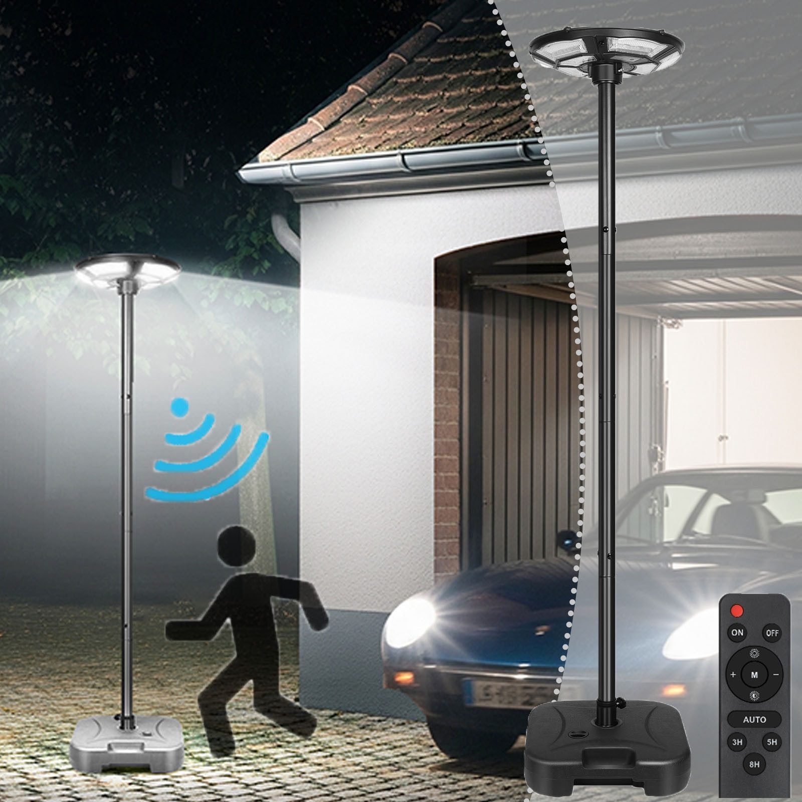 Jibenhome LED Gartenleuchte Solarleuchte 750 LED günstig online kaufen
