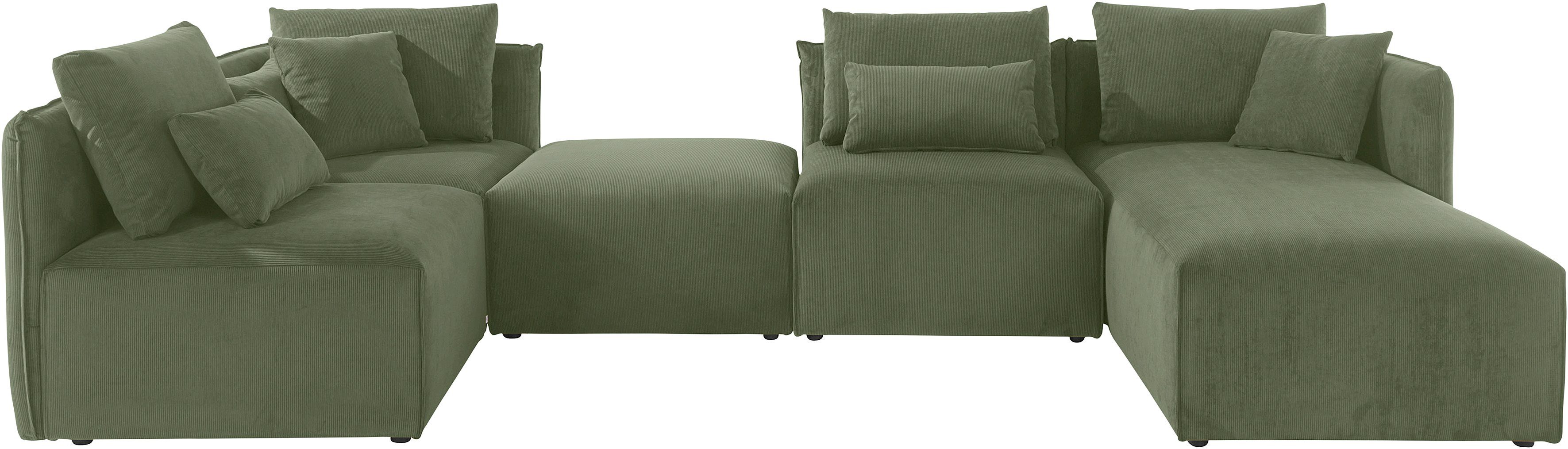 OTTO home Wohnlandschaft Nöre U-Form, 5 Teile, in vielen Bezugsqualitäten und Farben s. auch "Nöre"