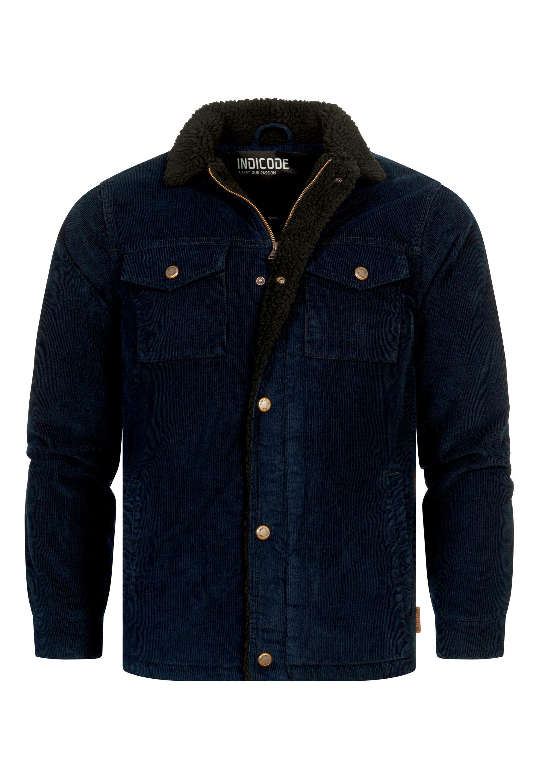 Indicode Sommerjacke Tonni Cordjacke mit Teddy-Futter günstig online kaufen