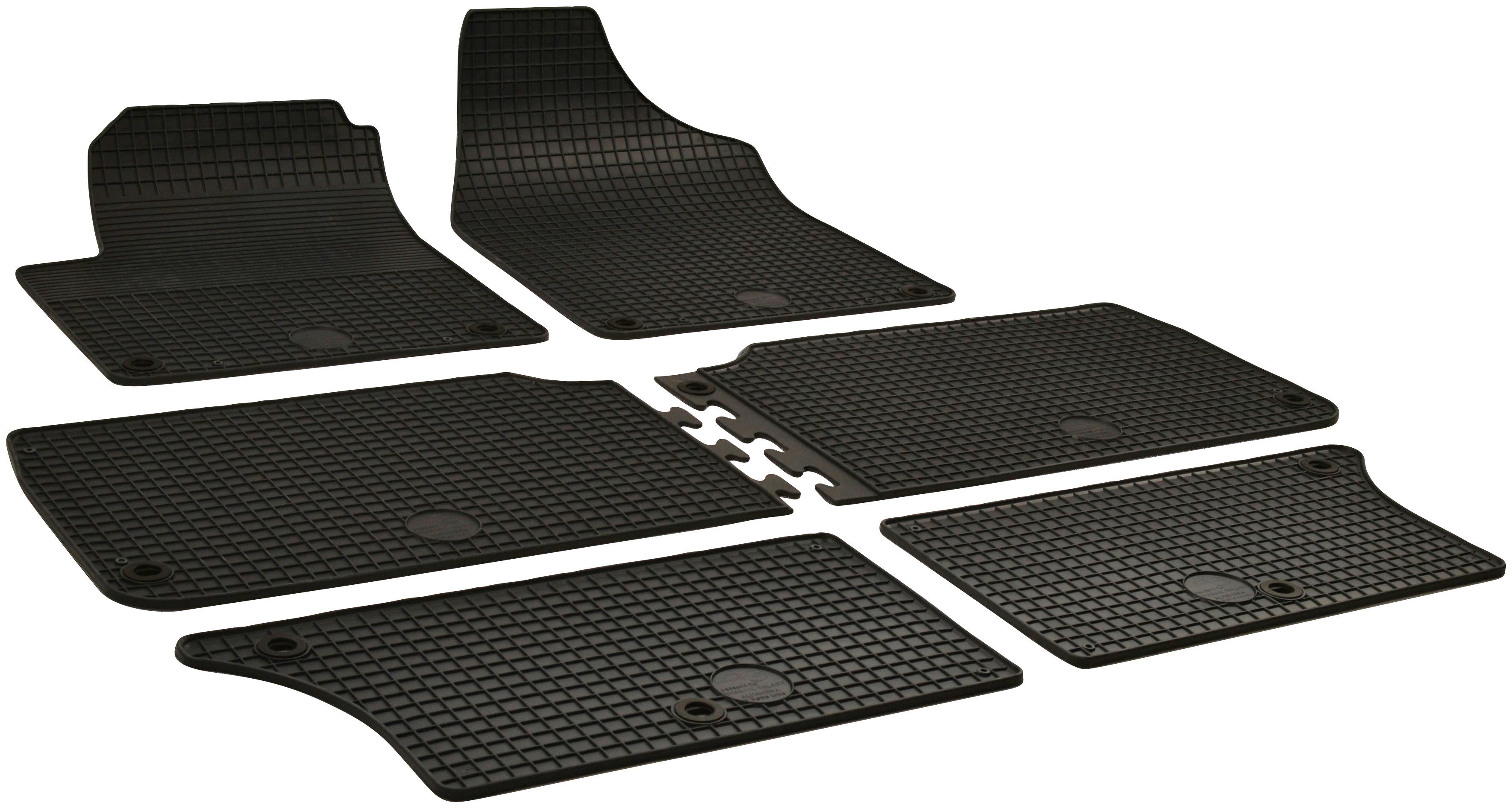 WALSER Passform-Fußmatten (6 St), für Sharan VW Sharan Großr.lim., Seat VW 05/1995-03/2010 für Alhambra, Alhambra Seat, 04/1996-03/2010
