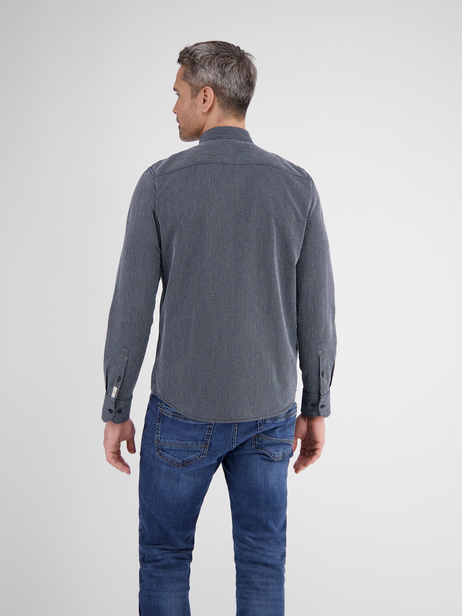 LERROS Langarmhemd LERROS Gestreiftes Herrenhemd, langarm