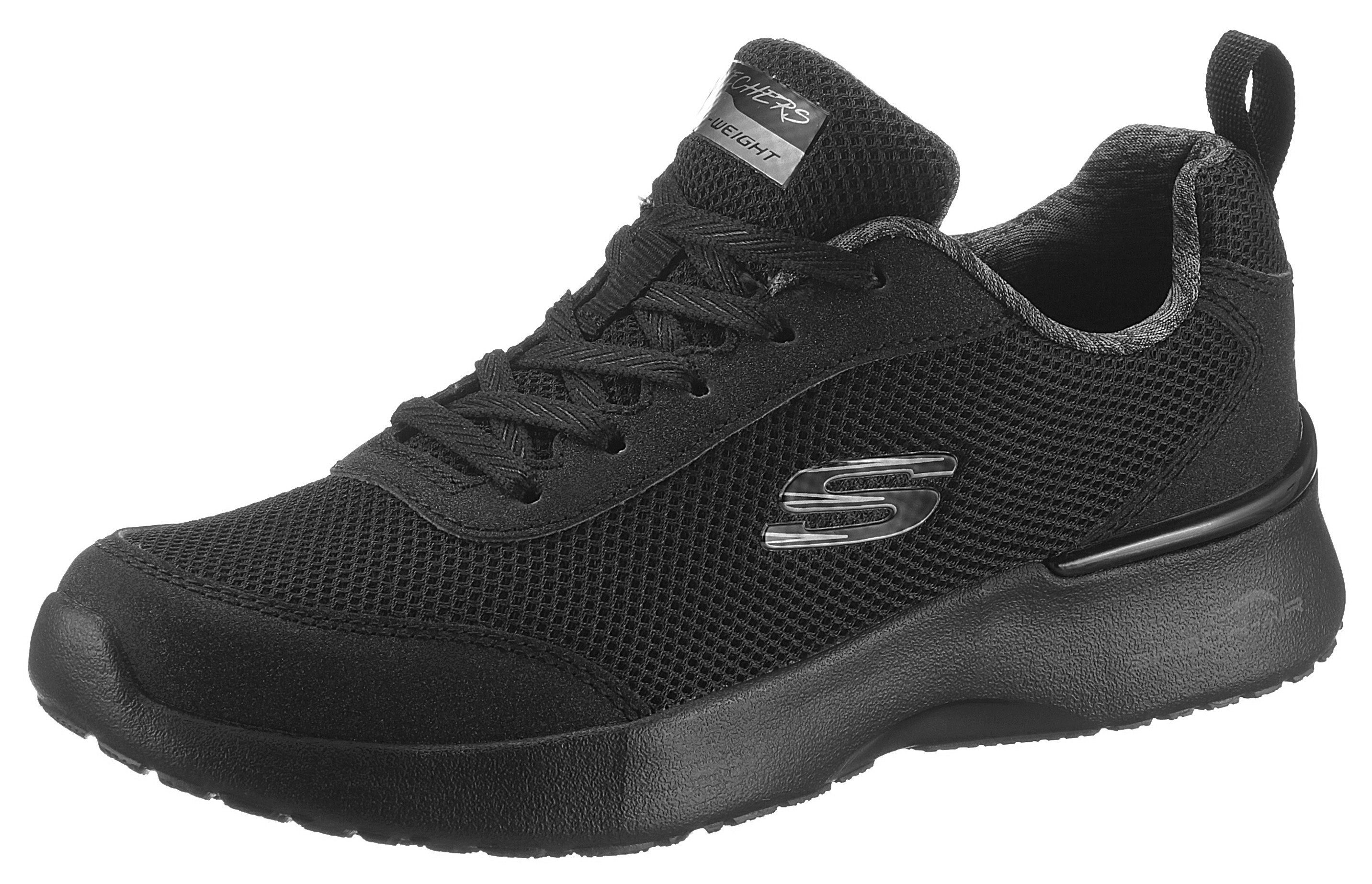 an black Sneaker Metallic-Element Brake Skechers mit der - Dynamight Ferse Skech-Air Fast