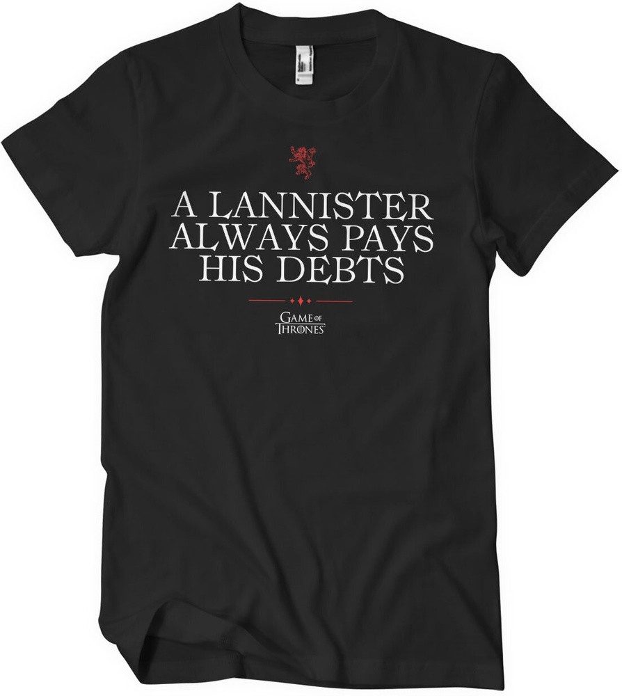 Game of Thrones T-Shirt A Lannister Always Pays His Debts T-Shirt