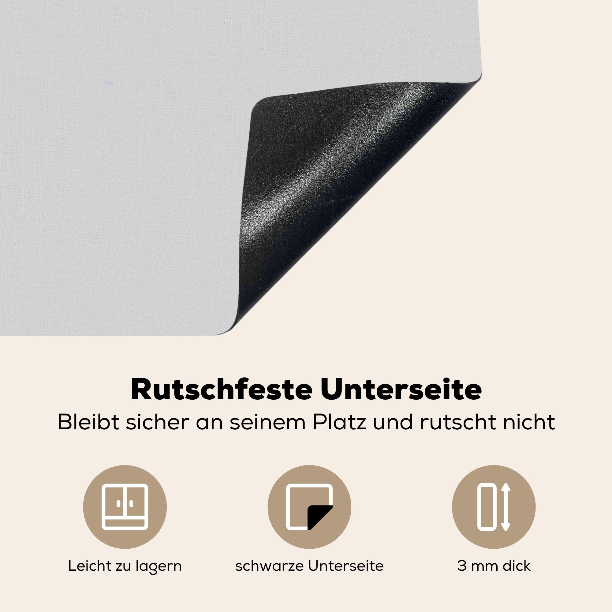 MuchoWow Herdblende-/Abdeckplatte Löwe cm, Weiß, küche für Schwarz - Ceranfeldabdeckung, Vinyl, tlg), (1 - 78x78 Arbeitsplatte Farbe 