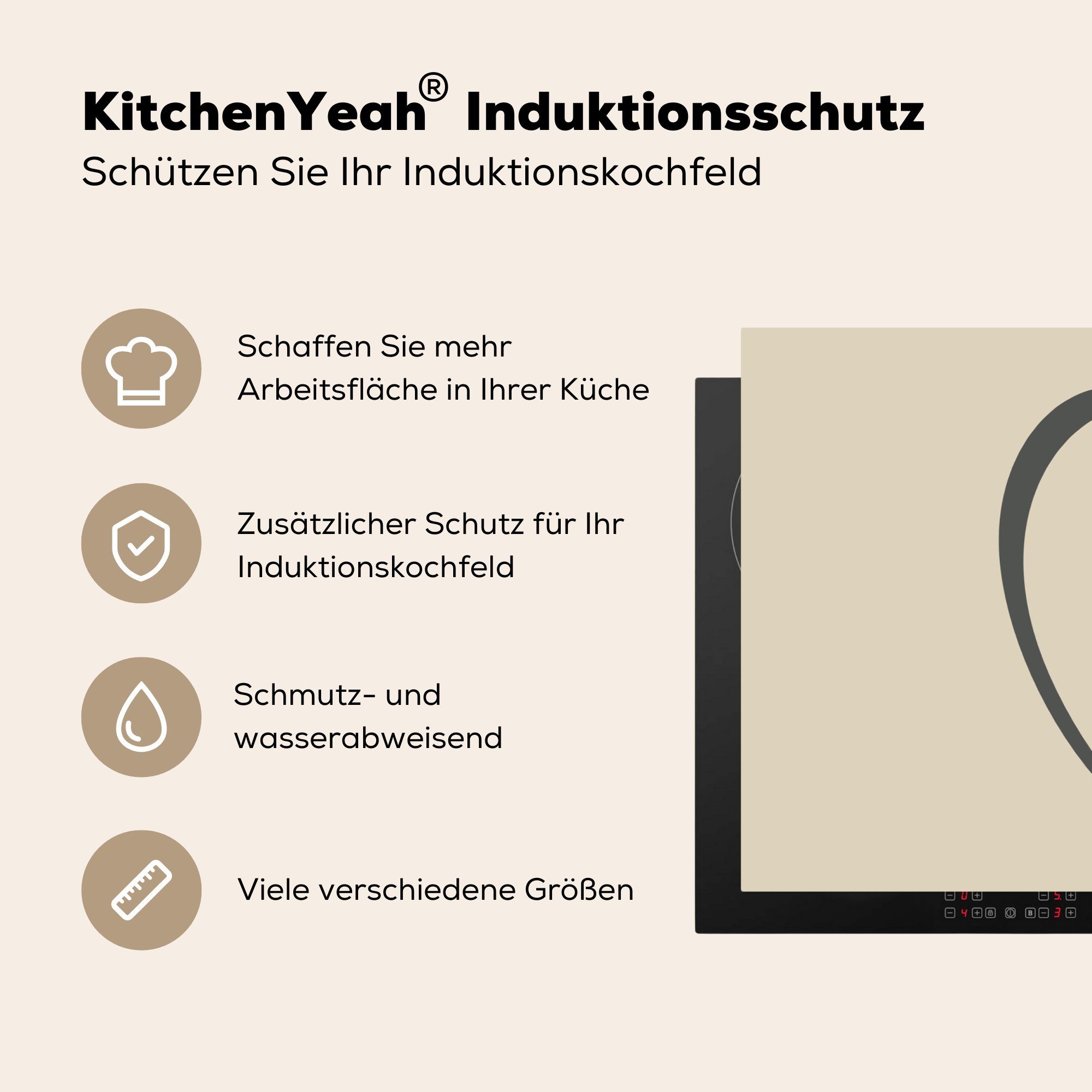 cm, 81x52 MuchoWow Frau Induktionskochfeld - Lippen Vinyl, Herdblende-/Abdeckplatte tlg), die Ceranfeldabdeckung - küche, Schutz Abstrakt, für (1