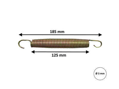 walexo Gartentrampolin Trampolinfedern Stahlfedern Zugfedern Spannfedern 18,5 cm (185 mm), (64)