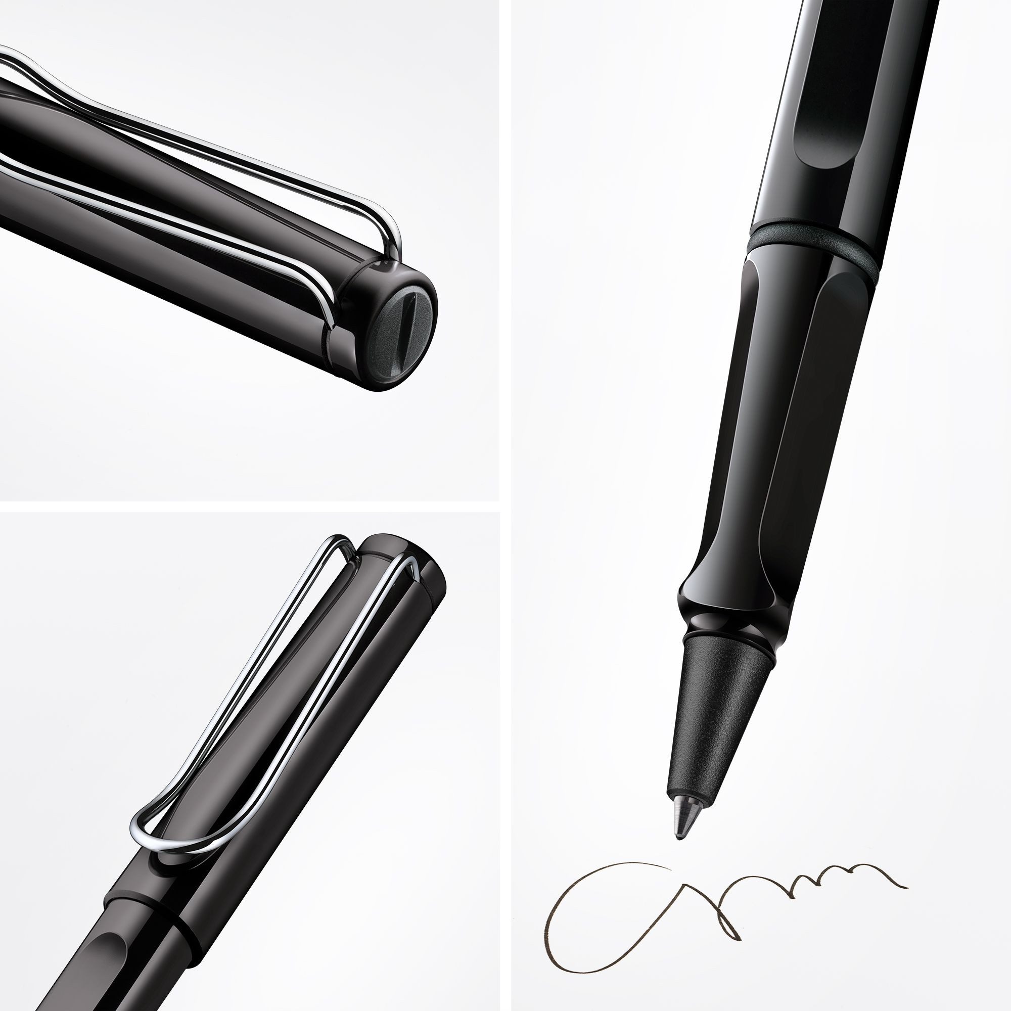 LAMY Tintenroller LAMY Safari black Tintenroller Strichbreite M mit Tintenrollermine M 6