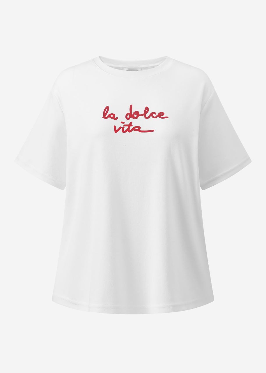 SASSYCLASSY T-Shirt T-Shirt mit LA DOLCE günstig online kaufen
