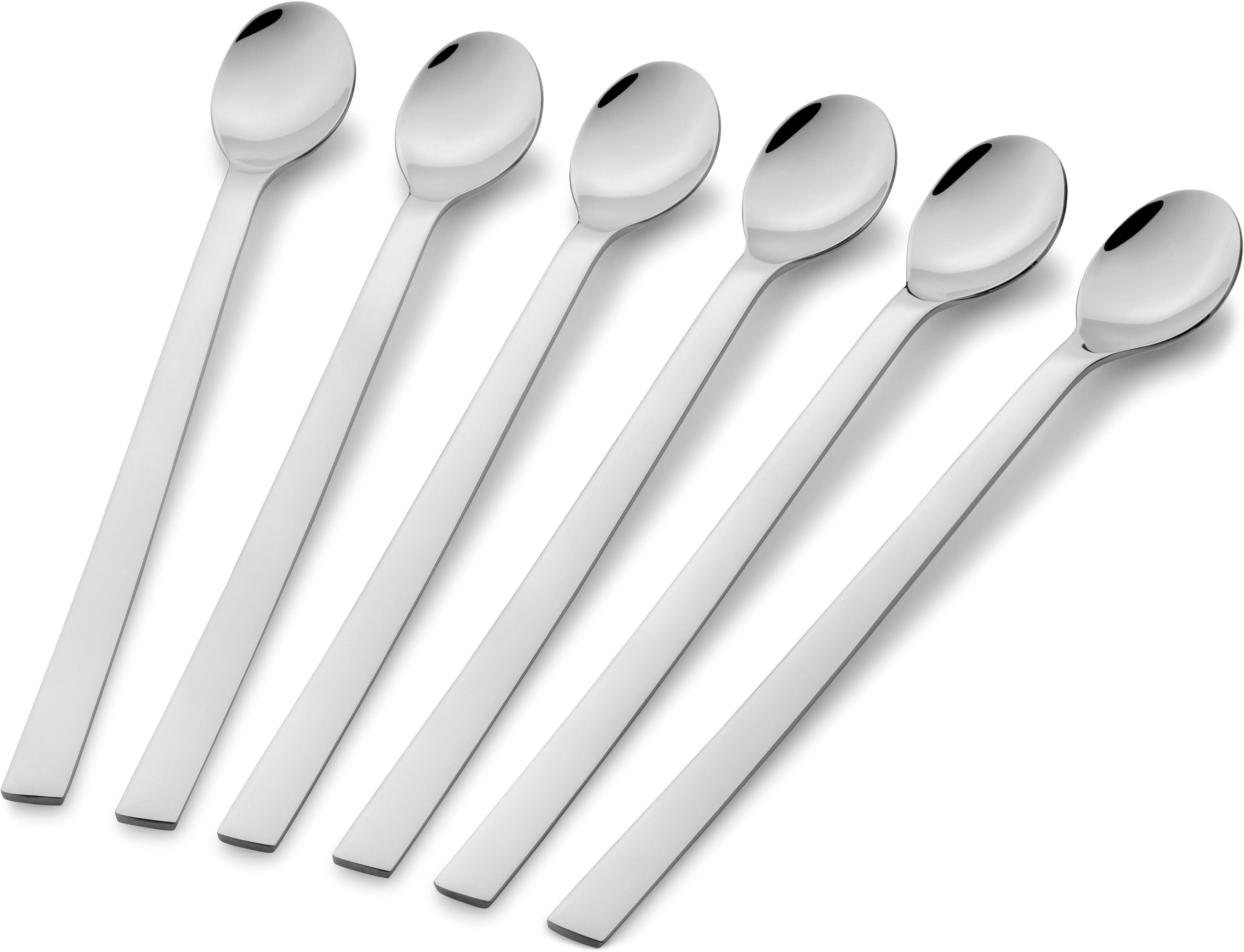 WMF Longdrinklöffel Nuova (6 Stück), 6-tlg., 22 cm, Cromargan Edelstahl rostfrei 18/10, Geschenkverpackung