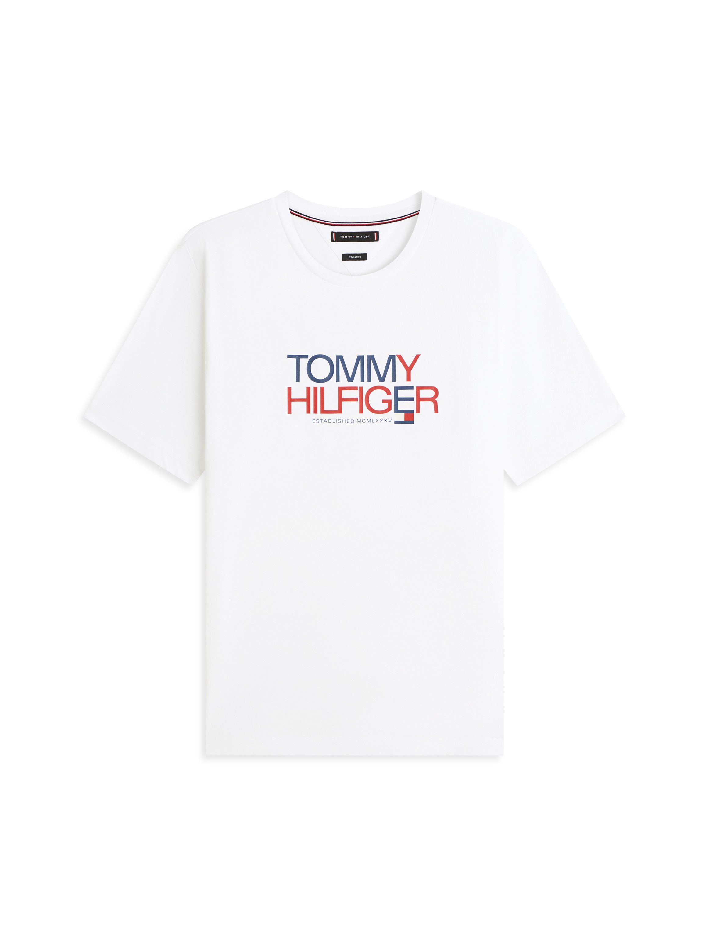 Tommy Hilfiger T-Shirt BRAND LOVE BIG TEXT Regular fit mit Rundhalsausschnitt – Bild 4 von 5
