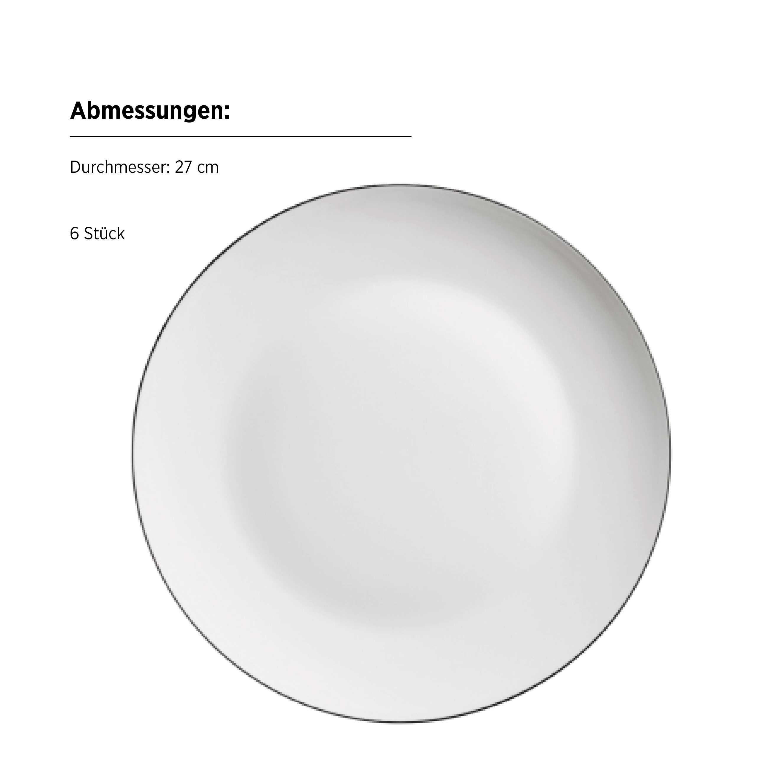 MÄSER Tafelservice Felise (12-tlg), 6 Personen, Porzellan