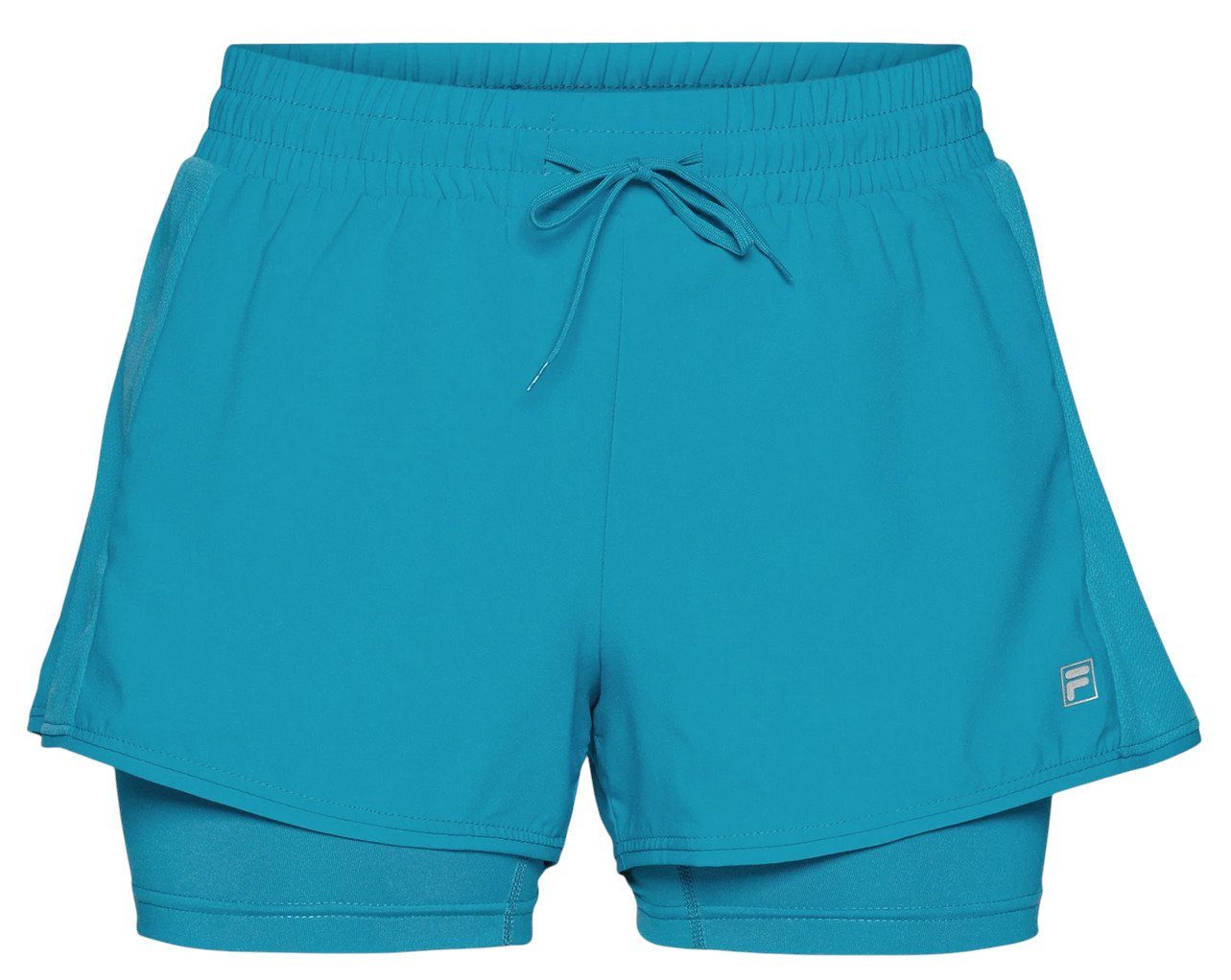 Shorts Tennishose Elea (mit Innenhose) kurz tealblau Damen
