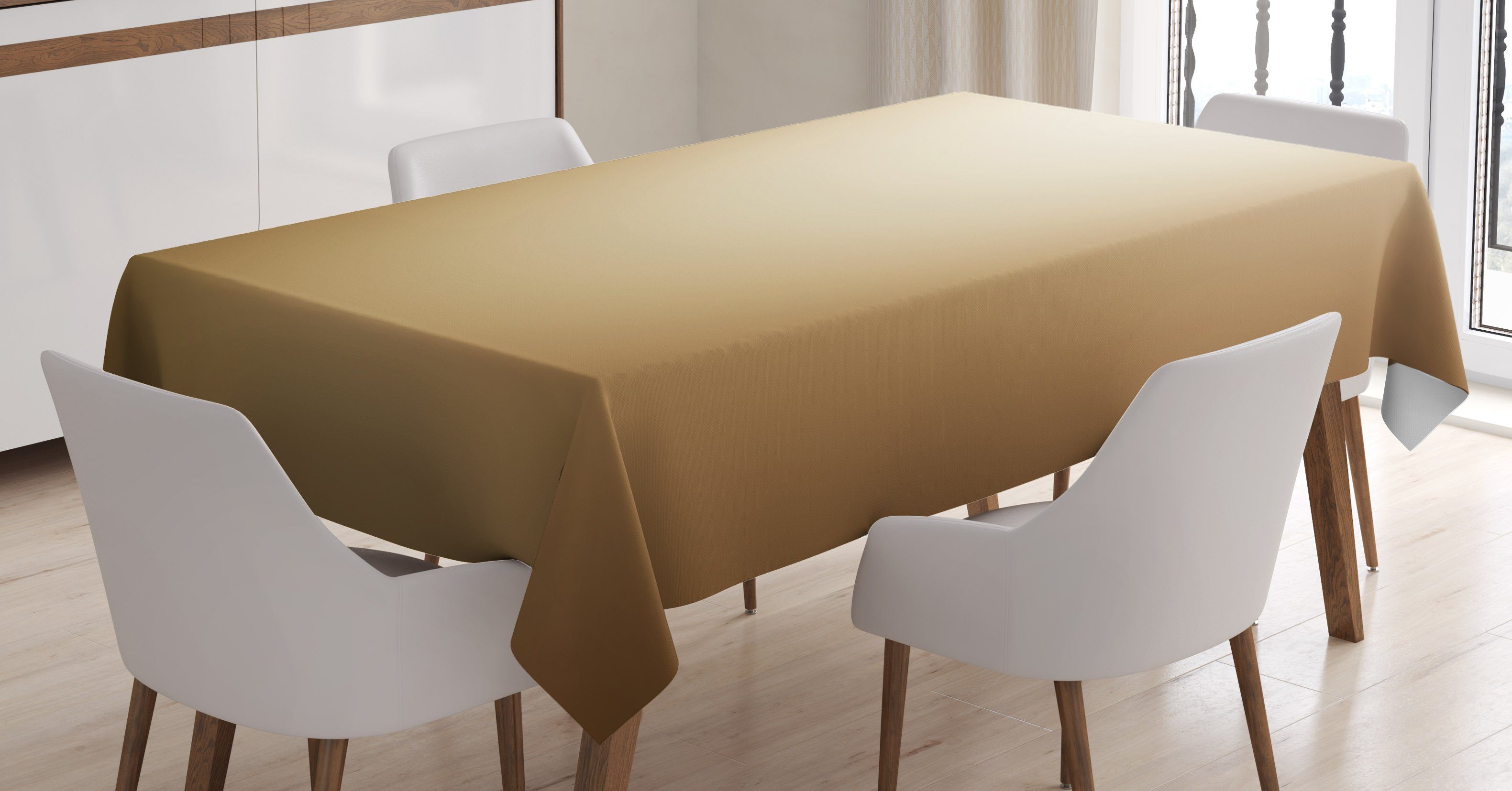 Klare Farben, Braun Außen Bereich geeignet Abakuhaus Plain Moderne Für Tischdecke Abstrakt Farbfest den Waschbar