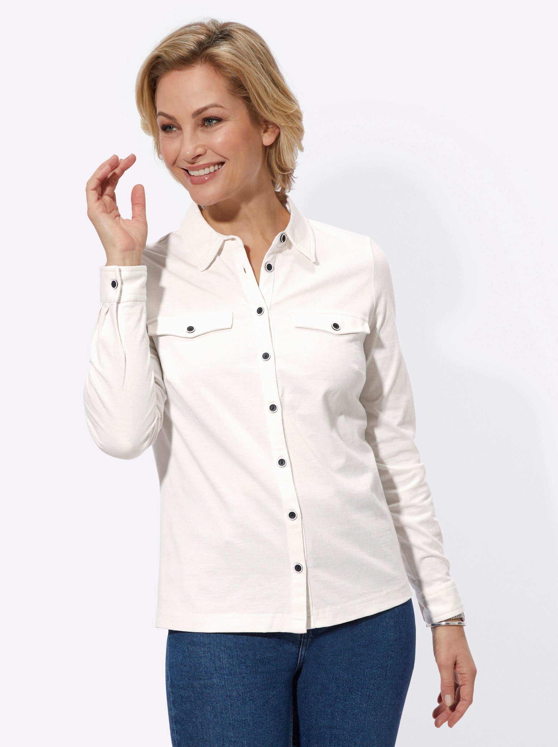 Witt Klassische Bluse Jersey-Bluse günstig online kaufen
