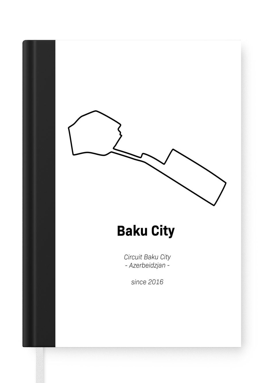MuchoWow Notizbuch Formel 1 - Baku - Rennstrecke, Journal, Merkzettel, Tagebuch, Notizheft, A5, 98 Seiten, Haushaltsbuch