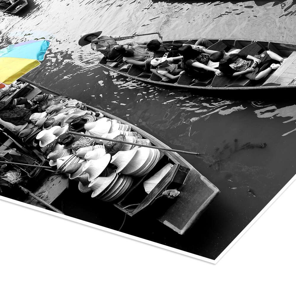 Posterlounge Wandbild Ein Markt in Bangkok, Thailland, Editors Choice, erhältlich als Poster, Leinwandbild, Wandsticker oder Acrylglasbild