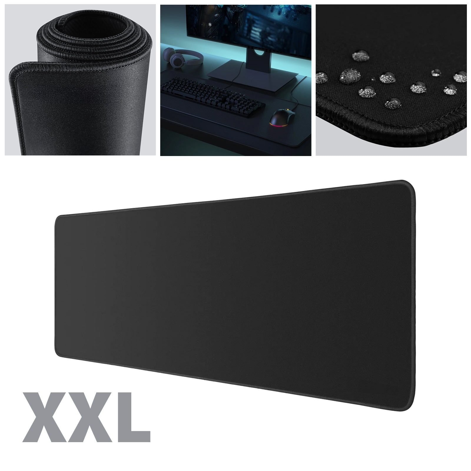 EAXUS Gaming Mauspad XXL (800 x 300 mm, Premium Matte), wasserdicht, rutschfest, verbessert Präzision & Geschwindigkeit