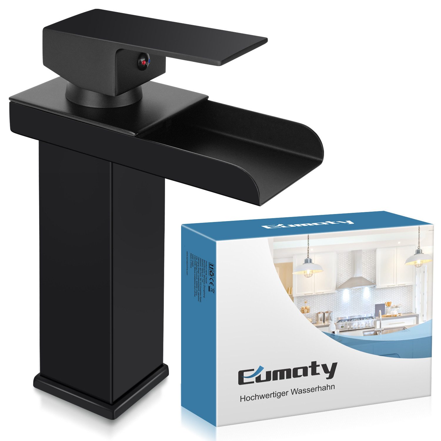 Eumaty Badarmatur Wasserhahn Bad Wasserfall Wasserhahn,Waschtischarmatur günstig online kaufen