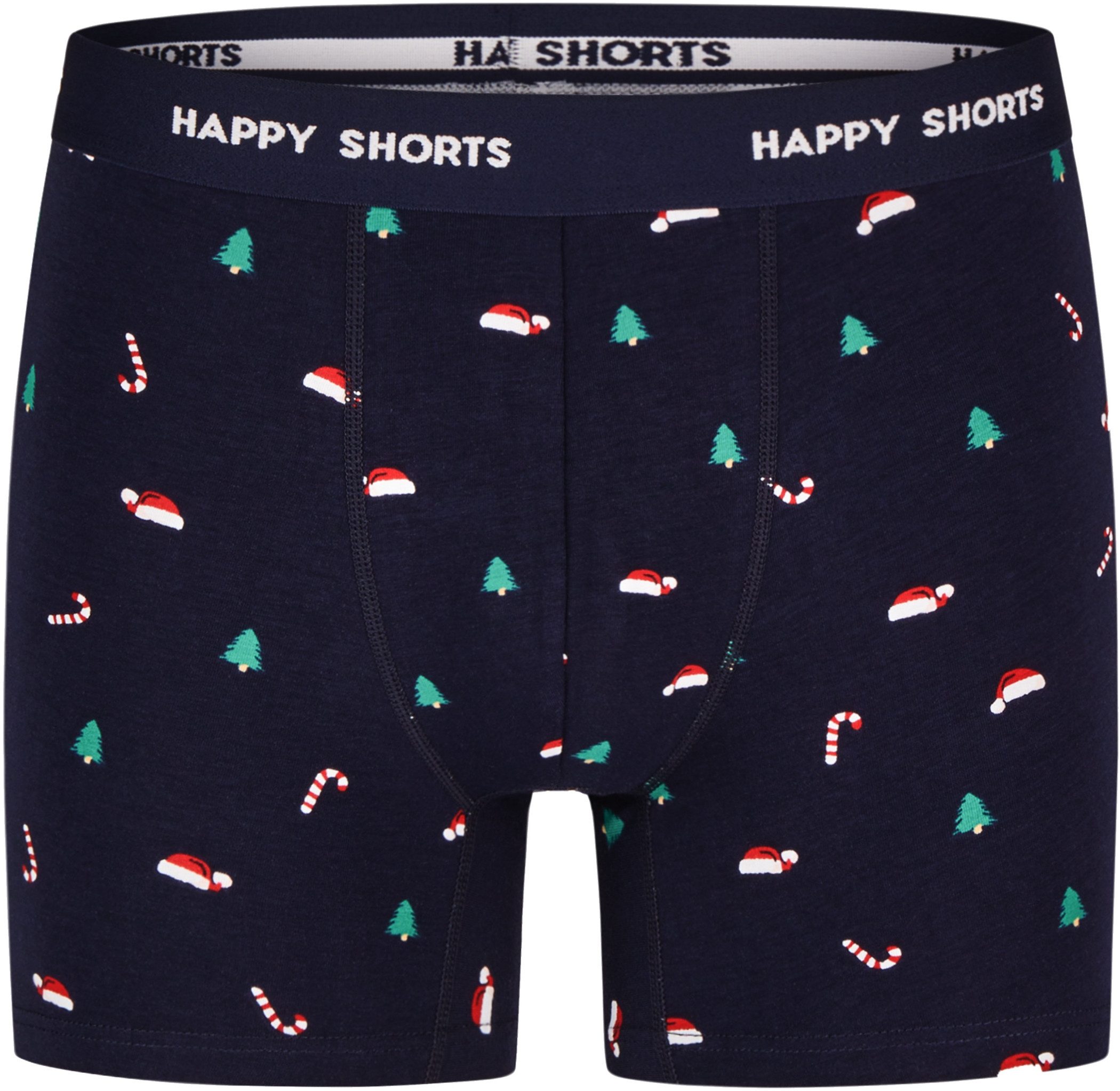 HAPPY SHORTS Trunk 2 Happy Shorts Jersey Trunk Herren Boxershorts Pant Weihnachtsmotive (1-St)