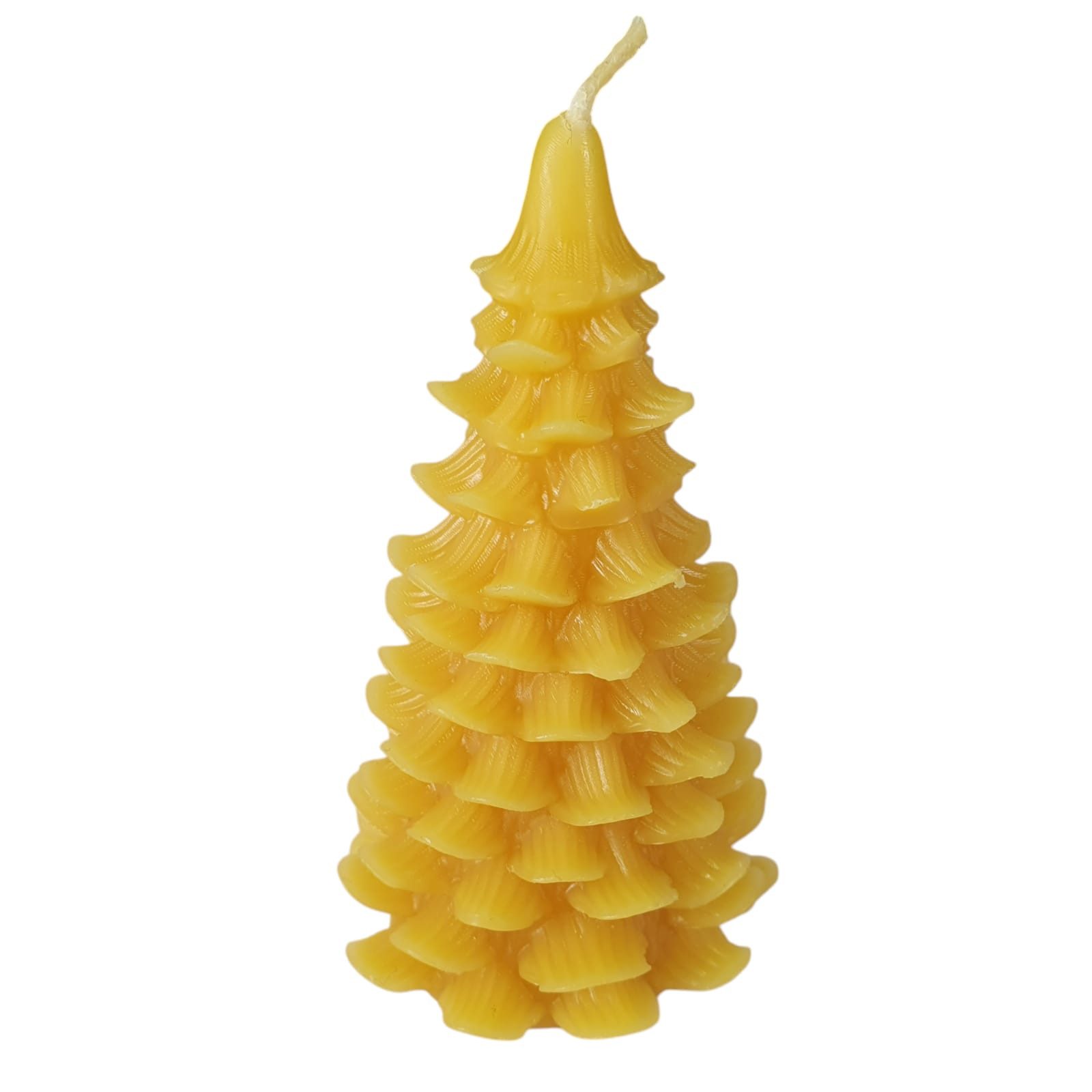 Aspinaworld Formkerze Bienenwachskerze Tannenbaum Kerze 9,5 cm