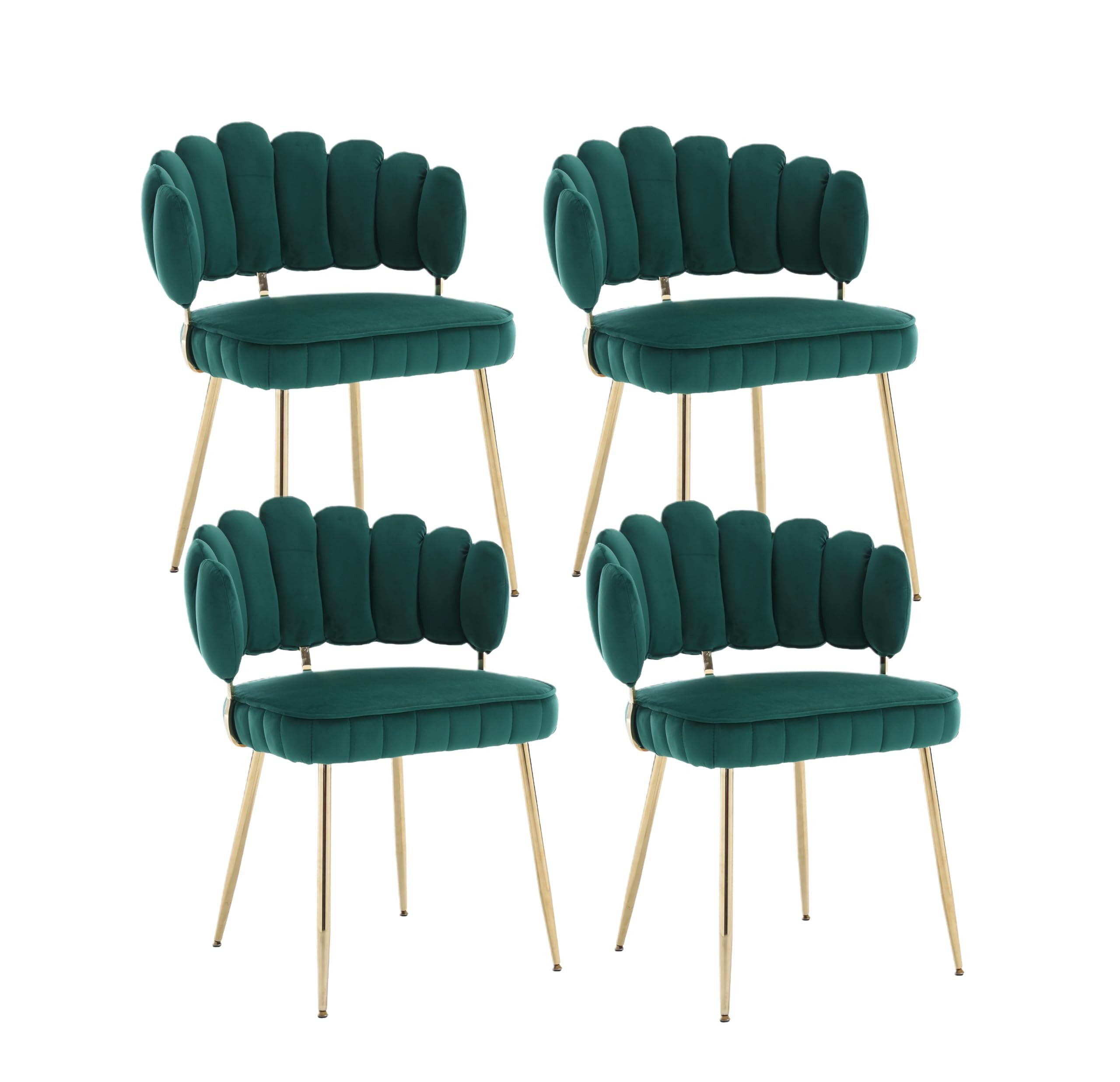 LVHOM Esszimmerstuhl Set mit goldenen Metallbeinen, Stilvoll und bequem (4 günstig online kaufen