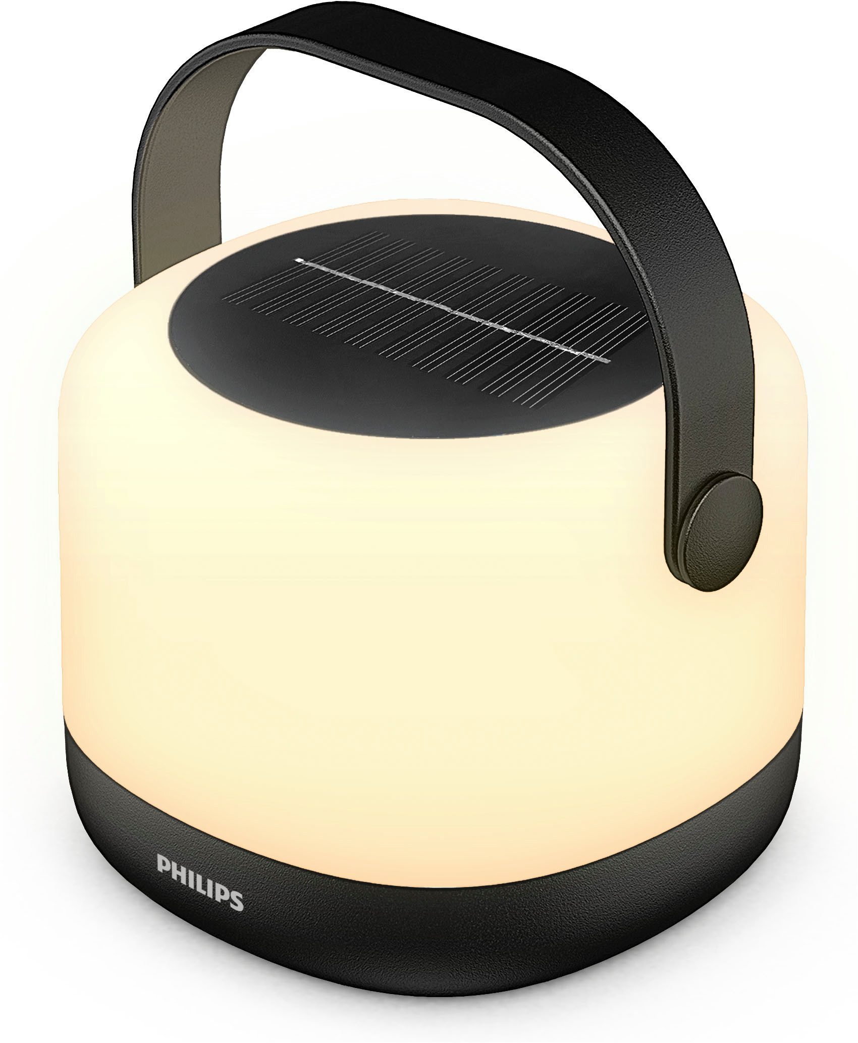 Philips LED Solarleuchte Alula tragbare Leuchte, 3000K und RGB Farbwechsel, USB Ladekabel, IP44, Abschaltautomatik, Dimmfunktion, Farbsteuerung, Farbwechsel, Leuchtdauer einstellbar, Memoryfunktion, Nachtlichtfunktion, RGB, Timerfunktion, mehrere Helligkeitsstufen, LED fest integriert, RGB