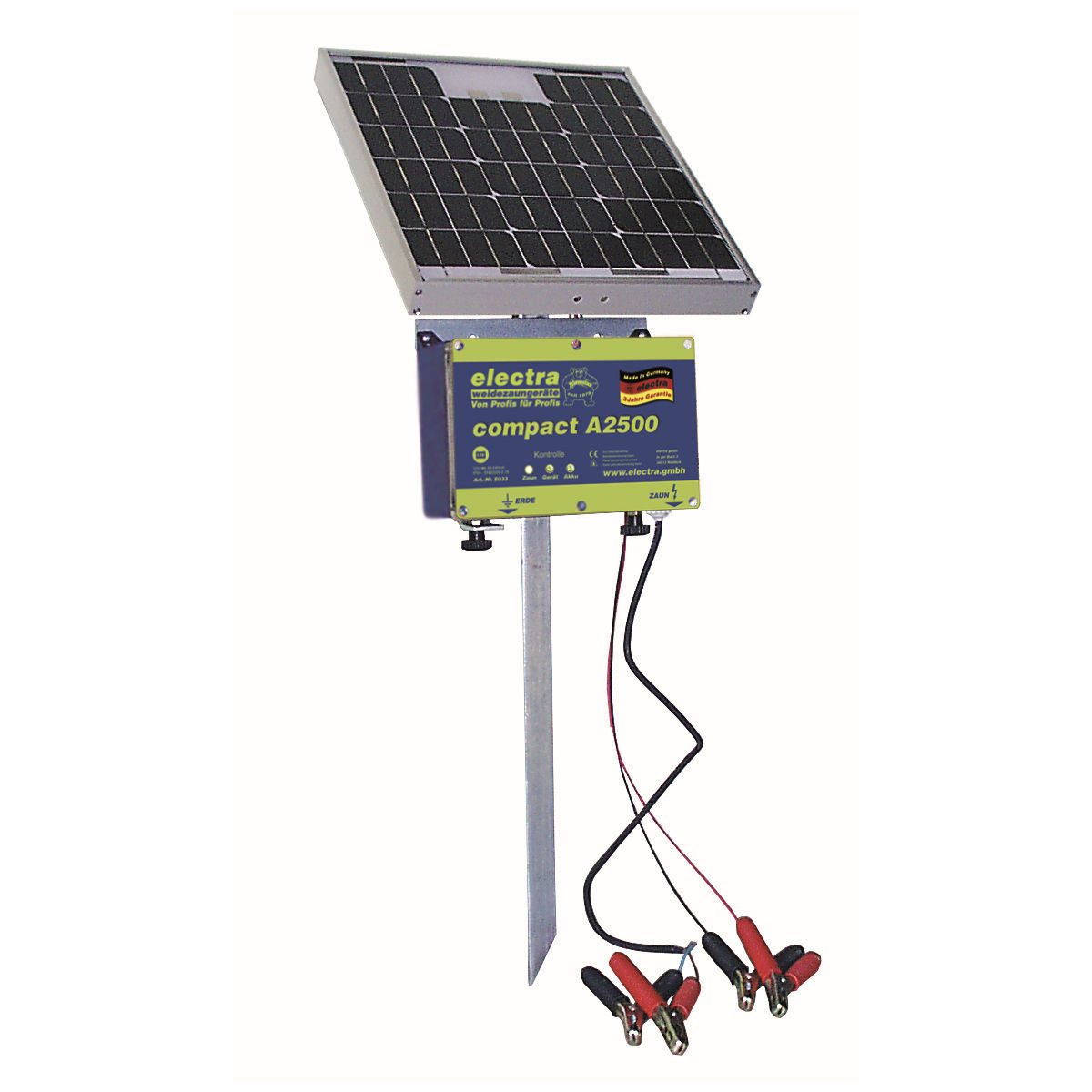 Electra Weidezaungerät Electra Solar-Set S2510, 12V, Solar-Weidezaun-Batteriegerät