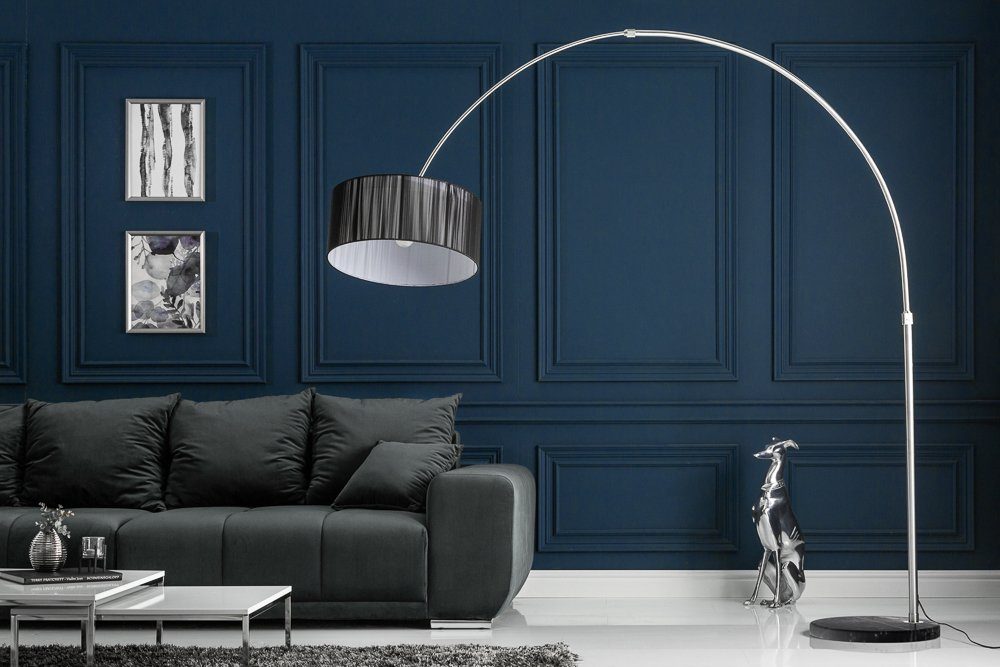 riess-ambiente Bogenlampe EXTENSO 230cm schwarz, ohne Leuchtmittel, Wohnzimmer · Metall · verstellbar · Modern Design