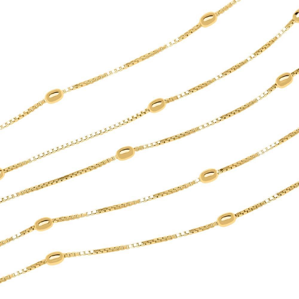Unique Silberkette Layer Kette aus vergo...