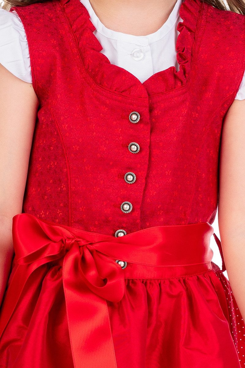 Isar-Trachten Dirndl Kinderdirndl 3tlg. - AVA - rot