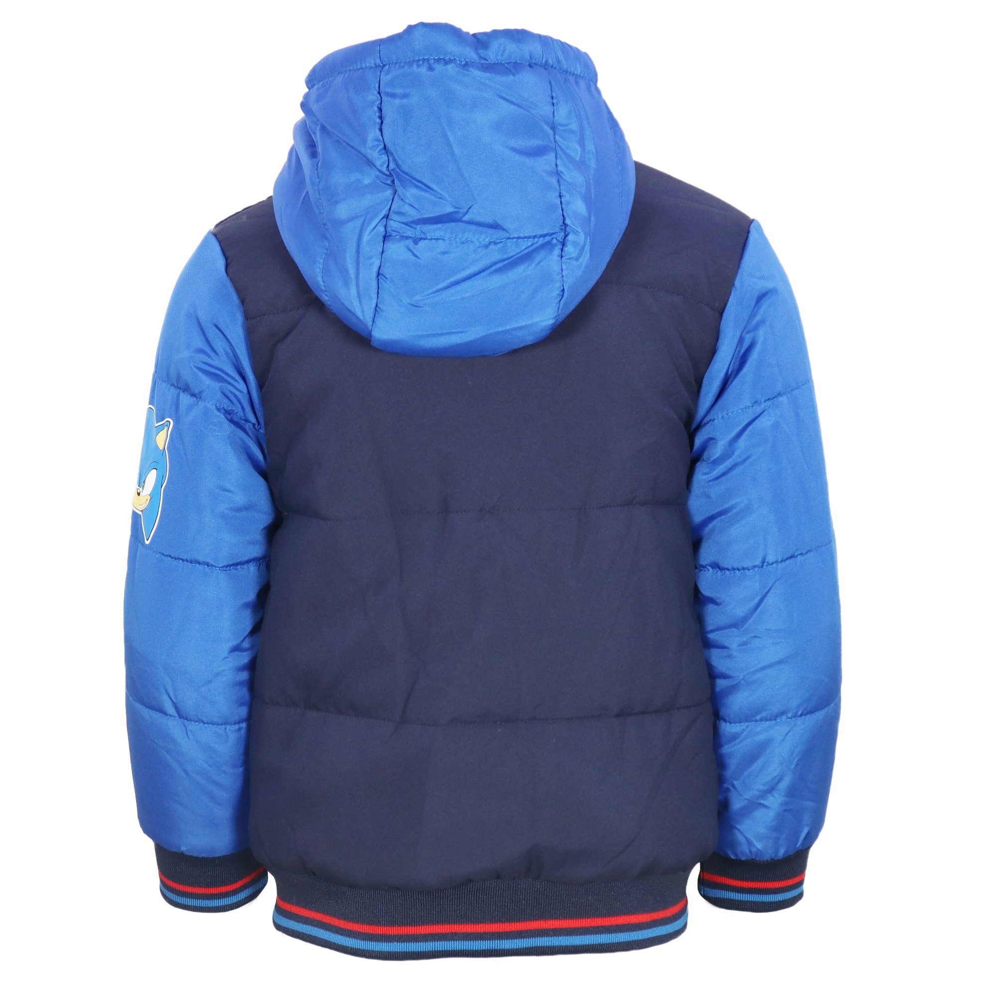 Sonic The Hedgehog Winterjacke Sonic The Hedgehog Kinder Jungen Jacke mit Kapuze 98 bis 128