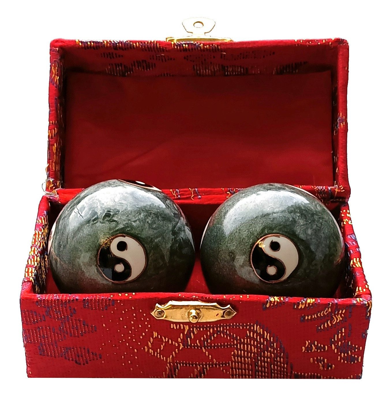 Saraswati Massageball Qi Gong Kugel Yin Yang grau 45mm