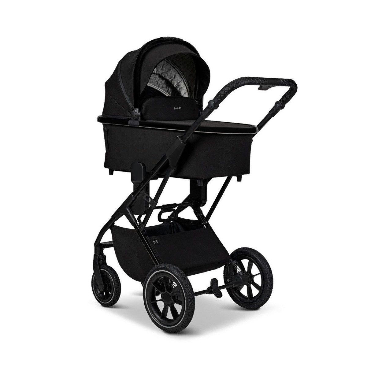 Moon Kombi-Kinderwagen Moon Piu Onyx Black Kollektion 25 inkl. Adapter